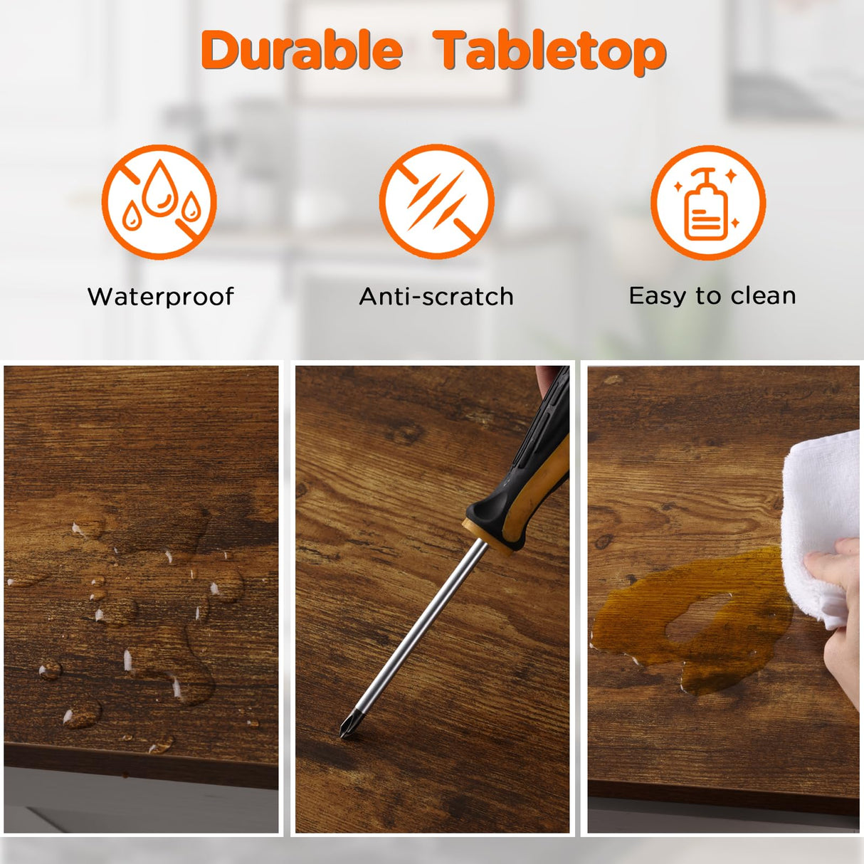 COSYSUPER Farmhouse Style Coffee Bar Cabinet with Sliding Barn Door and Adjustable Shelves in White COSYSUPER