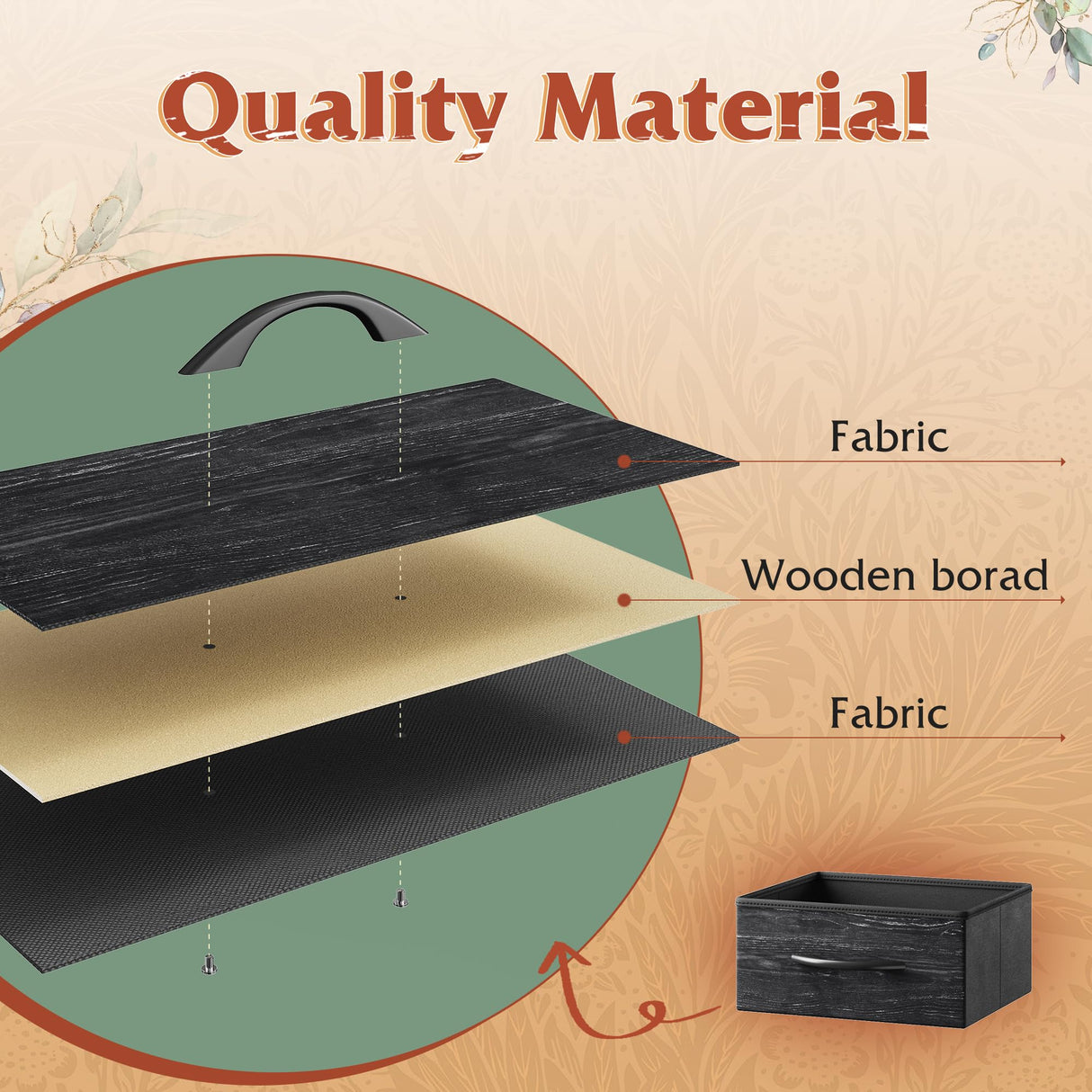 TV Stand with LED Lights & Power Outlets, Entertainment Center for 50" Inch TV, 5 Drawers TV Stand for Bedroom Dresser with Shelves for Living Room, Sturdy Metal Frame, Black EnHomee