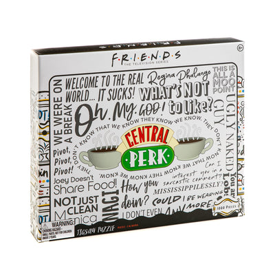 Paladone Friends Central Perk 1000 Piece Jigsaw Puzzle Collage - Popular Slogans , White
