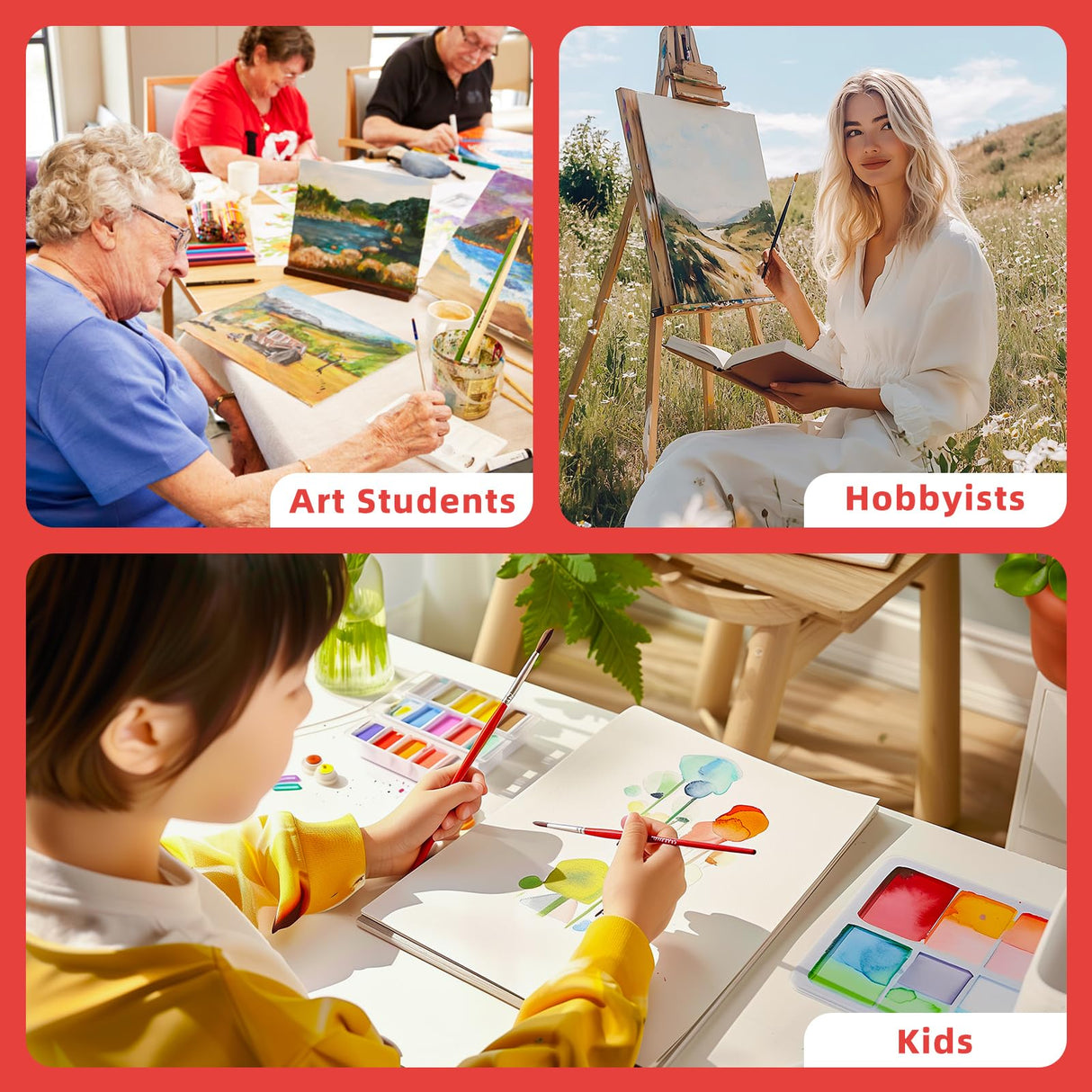 Simetufy 72 Pack 8 x 10 inch Canvas Boards for Painting Flat Canvas Panels Bulk Value Pack for Classes and Parties 100% Cotton for Acrylics Paint Simetufy