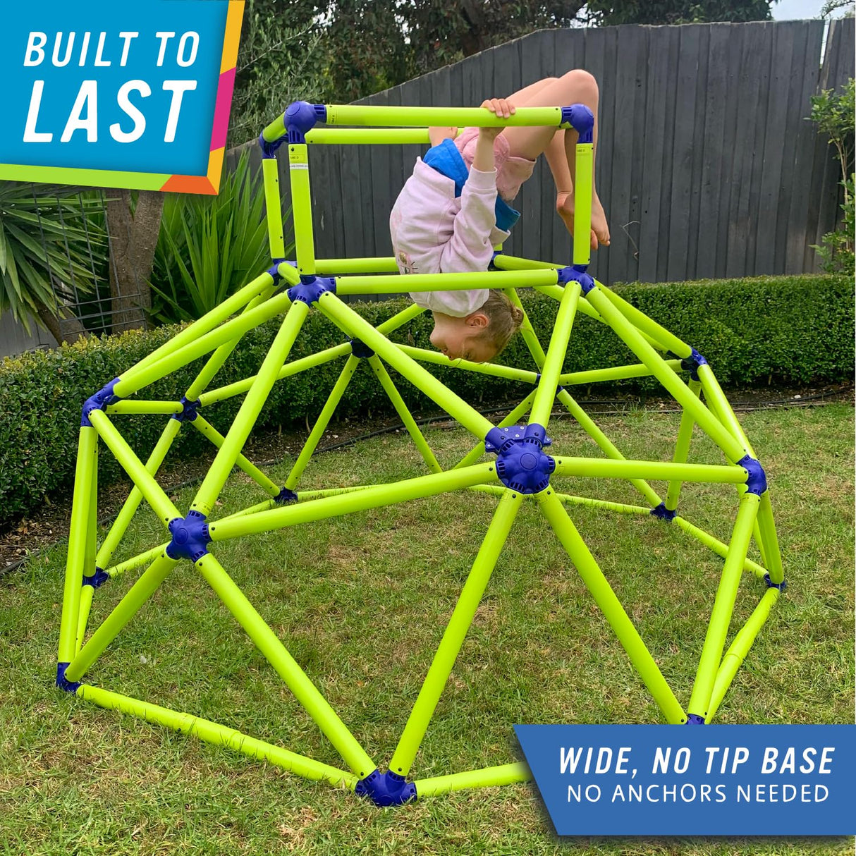 Eezy Peezy Monkey Bars Climbing Tower - Active Outdoor Fun for Kids Ages 3 to 6 Years Old, Green/Blue. Eezy Peezy