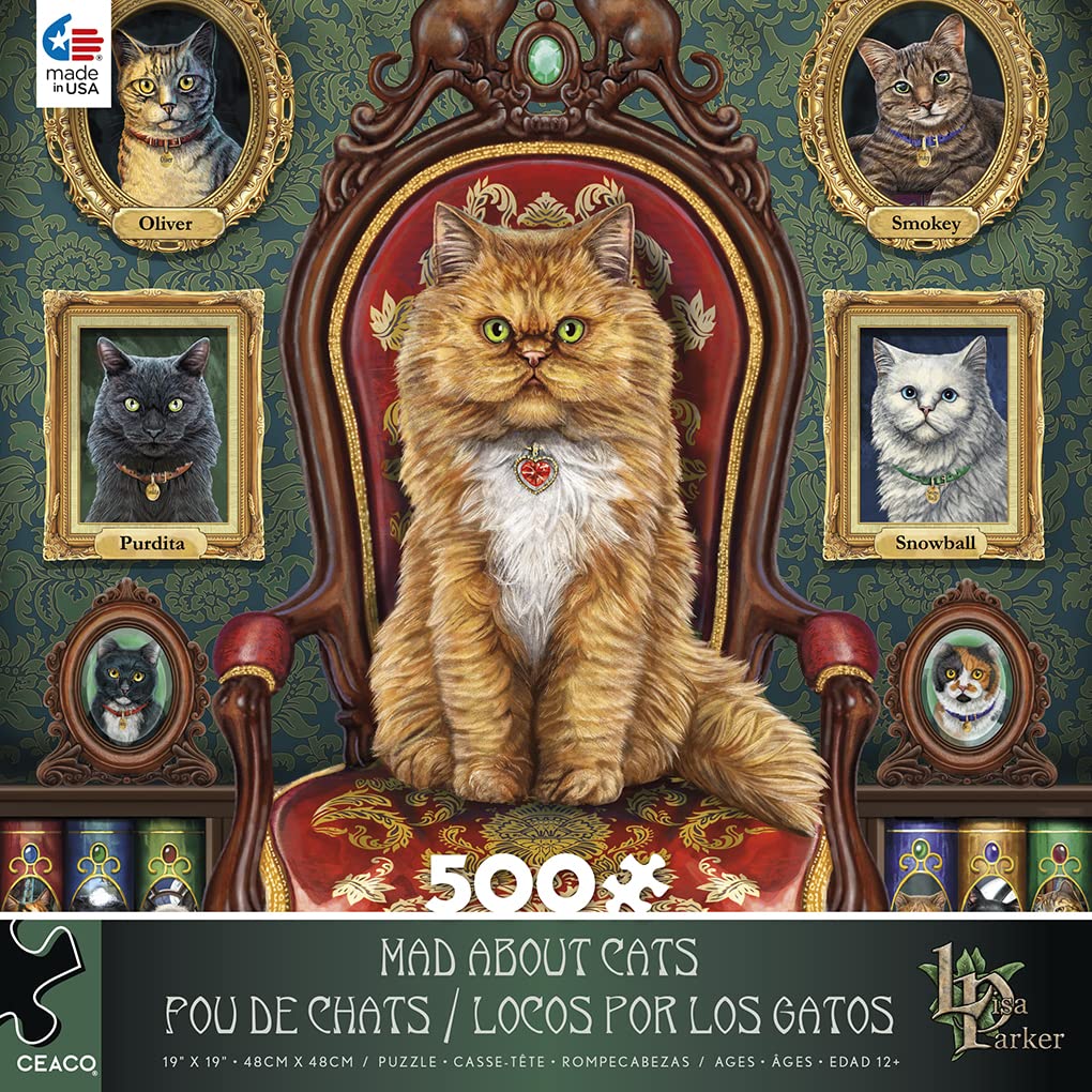 Ceaco - Night Spirit - Mad About Cats - 500 Piece Jigsaw Puzzle Ceaco
