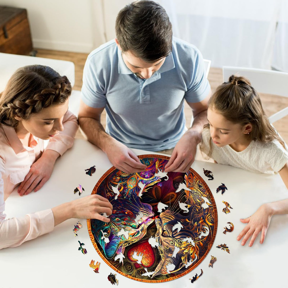 Wooden Puzzle for Adults, 200 Piece Irregular Animal Shaped Wooden Jigsaw Puzzles, Unique Puzzles for Adults, Creative Gift for Teenagers and Adults WHJSG