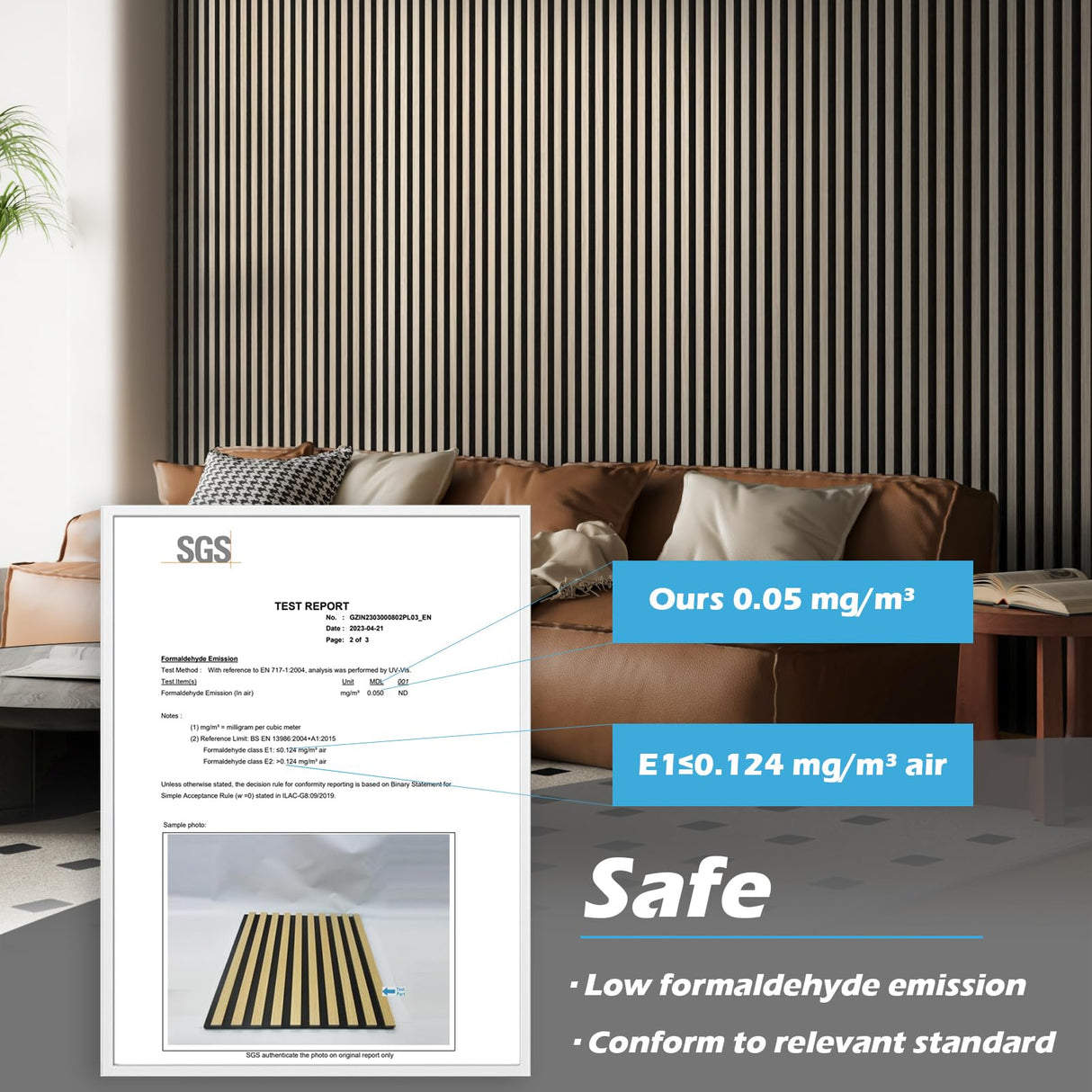 Art3d 2-Pack 108" x 12" Acoustic Wood Panels for Wall, Soundproof Wood Slat Panel for Wall and Ceiling, 3D Fluted Sound Absorbing Paneling for Interior Wall Decor, Living Room, Bedroom - Oak Art3d