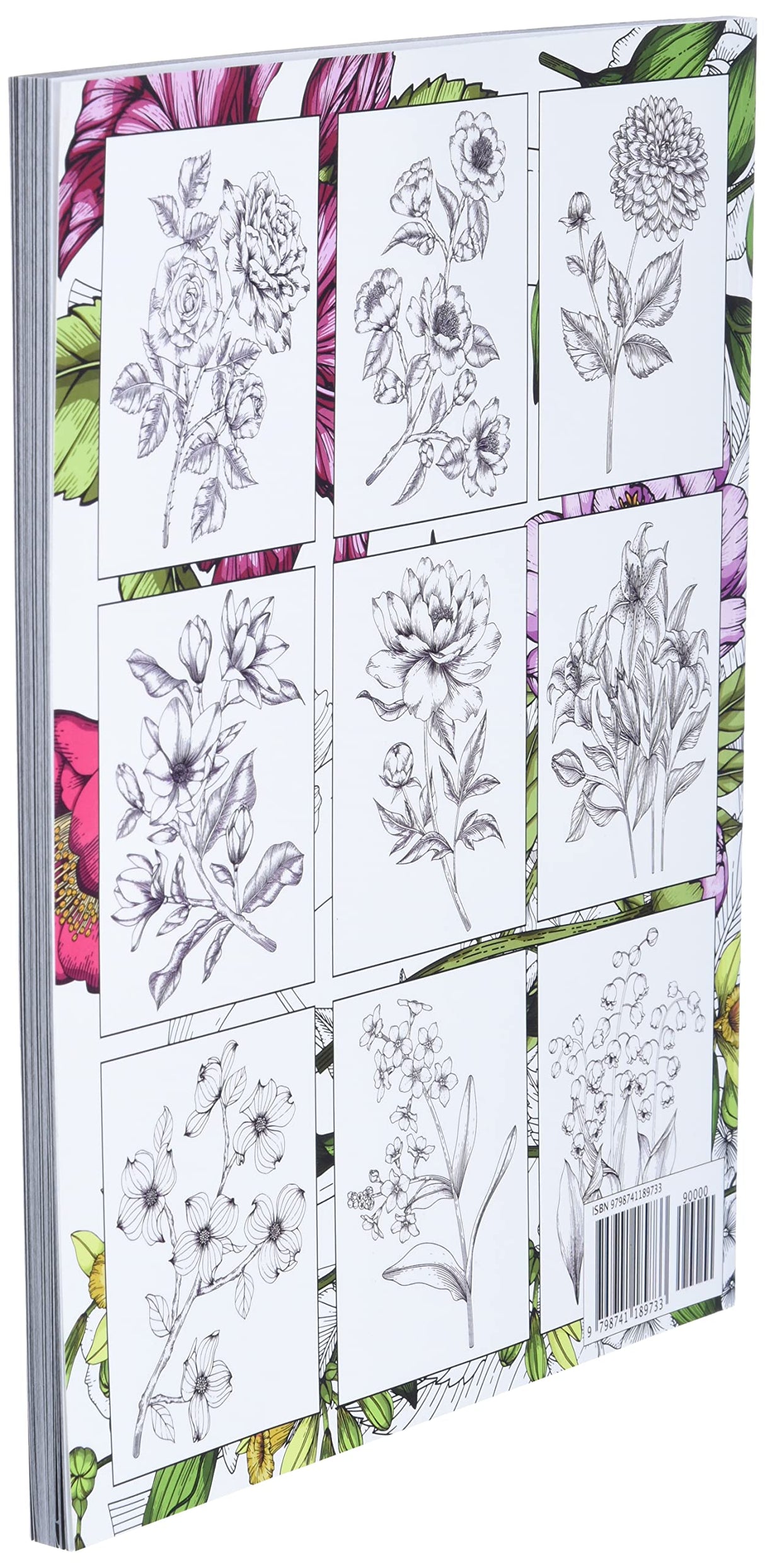 Bloom Adult Coloring Book: Beautiful Flower Garden Patterns and Botanical Floral Prints | Over 50 Designs of Relaxing Nature and Plants to Color WoodArtSupply