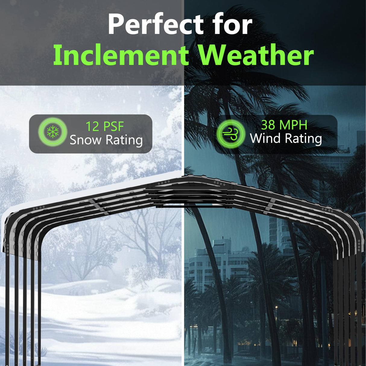 Royal Windsor 20×20 FT Metal Carport Car Port for 2 Car, Multi-Use Heavy Duty Metal Garage Shed for Car, Outdoor Car Port Kit with Galvanized Steel Roof Building and Frame Royal Windsor