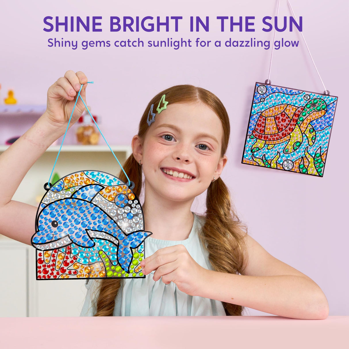 Klever Kits Diamond Art Kits for Kids, 4PCS Gem Painting Kit, Window Art Suncatchers Mosaic Kits Crafts for Girls Boy Birthday Gifts Toys Age 6+ Klever Kits