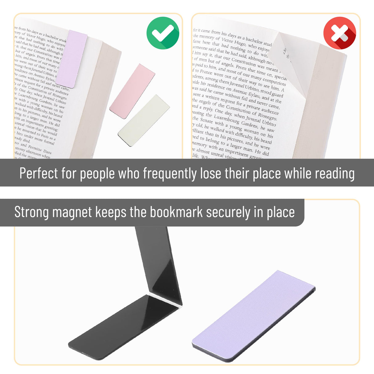 Mr. Pen- Magnetic Bookmarks, 12 Pack, Pastel Colors, Magnetic Book Marks, Bookmarks for Women Men Kids, Magnetic Bookmark, Magnet Bookmark Clips, Book Marker, Paper Bookmarks, Bookmark Magnetic Mr. Pen