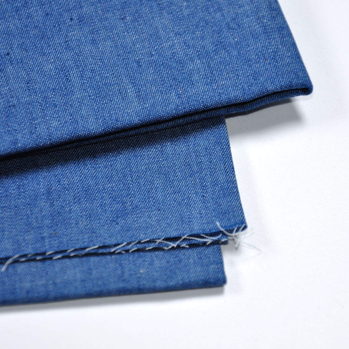 Indigo Blue 4.8 oz 100% Cotton Denim Chambray Fabric,56 Inches Wide, by The Yard WoodArtSupply