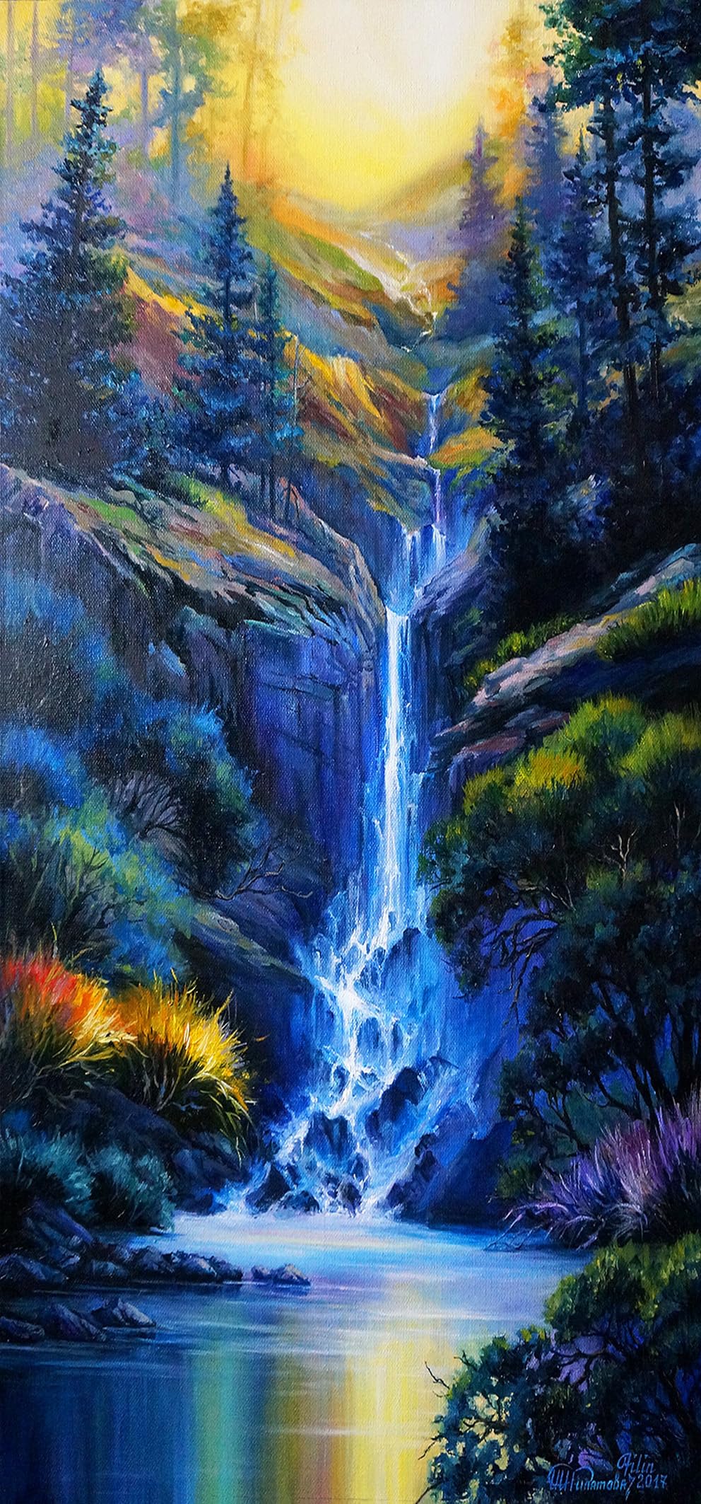 Jethami Diamond Painting Kits for Adults, 5D DIY Large Size Great Smoky Mountains National Park, Big Diamond Art Kits Round Dimond Paint with Diamonds for Beginners 31.5 x 15.7 in Jethami