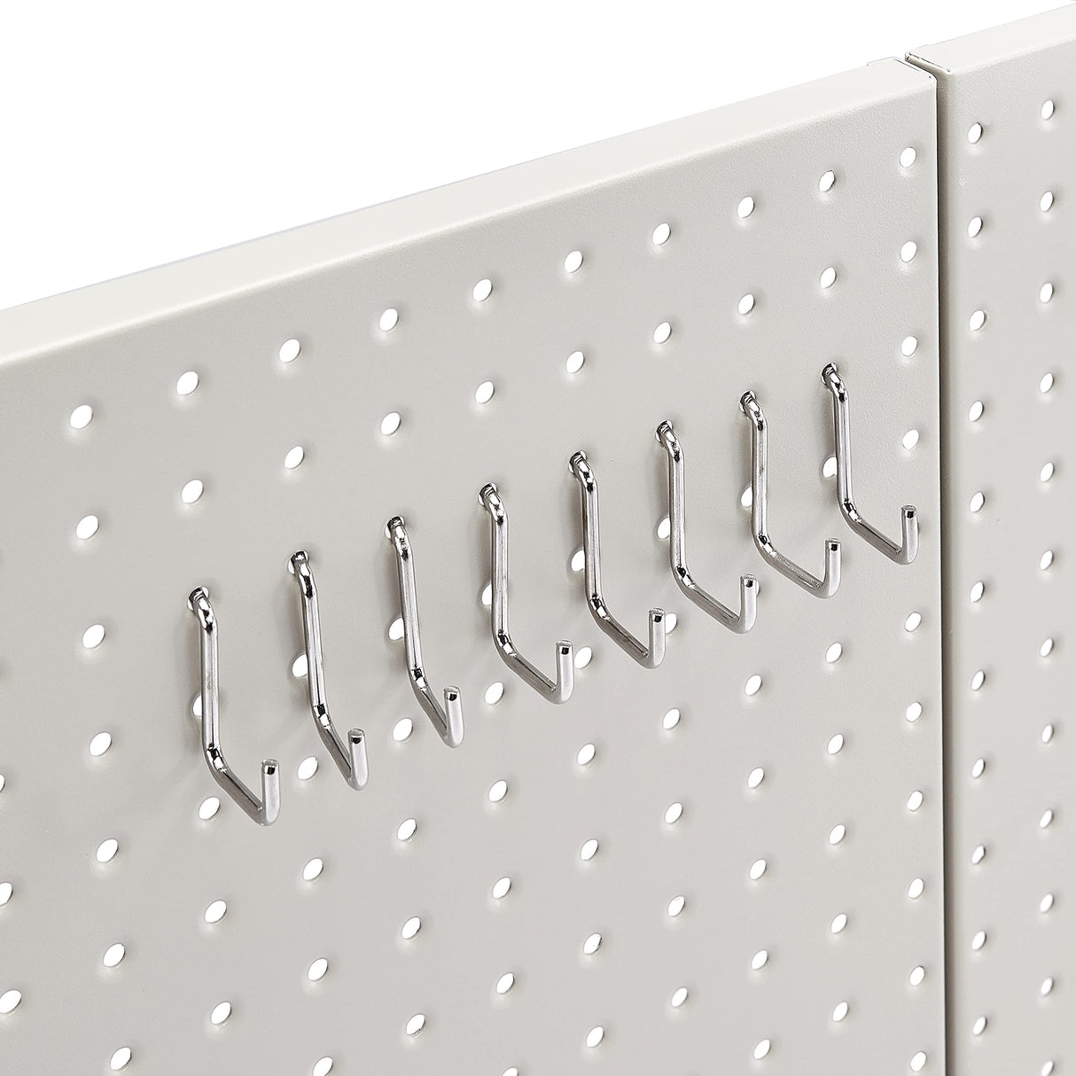 Amazon Basics Rectangular Metal Pegboard Kit for Wall Storage, Rust and Scratch Resistant, 48-Piece, Gray Amazon Basics
