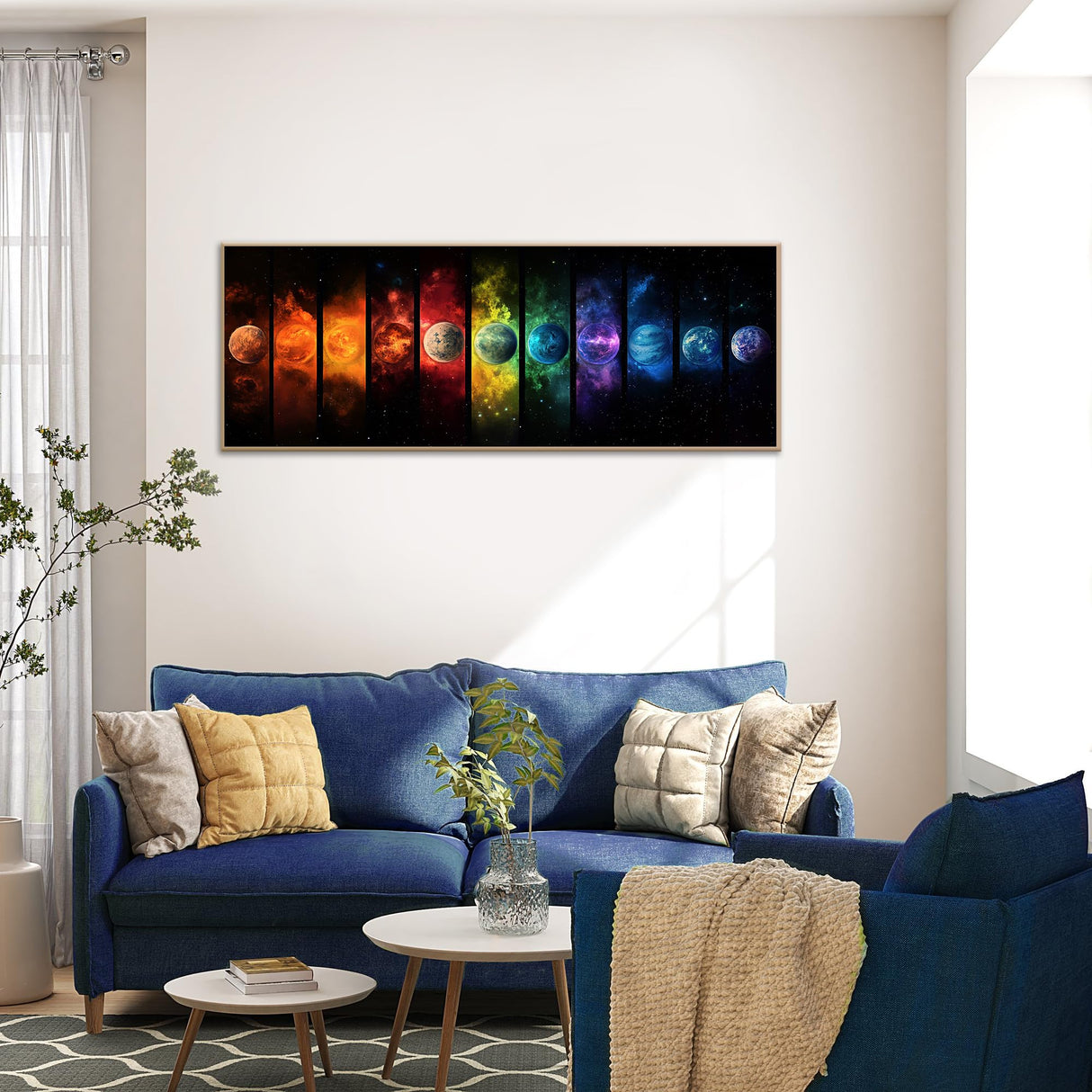 Kaliosy 5D Diamond Art Kits for Adults Planet, Large Size DIY Universe Diamond Painting Full Round Drill Crystal Art - Craft Cross Stitch Embroidery for Home Wall & Office Decor 11.81x31.5 inch Kaliosy