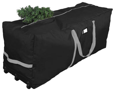 Primode Christmas Tree Storage Bag, Fits Up to 9 foot Tall Xmas Holiday Trees 28" X 16" X 60" Extra Large Heavy Duty Xmas Box Container with Wheels (Black)
