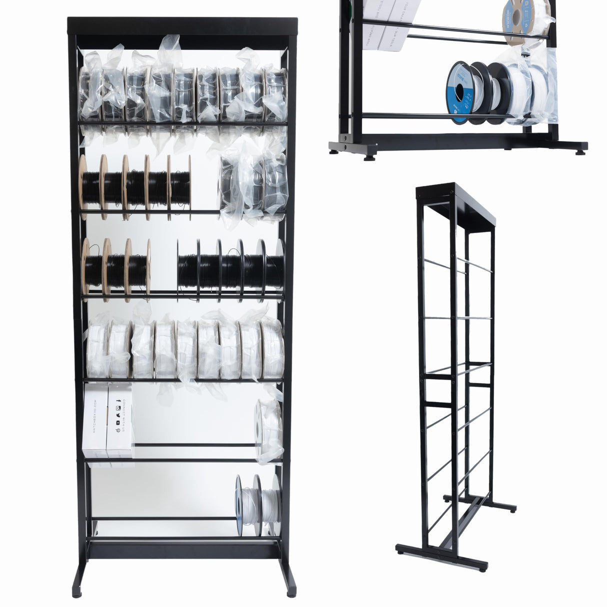 3D Printer Filament Storage Rack 6 Tier Shelves for Filament, Holds 54 Spools of 1 Kilogram Filament (1 Kilogram x 9 Spools x 6 Shelves) WoodArtSupply