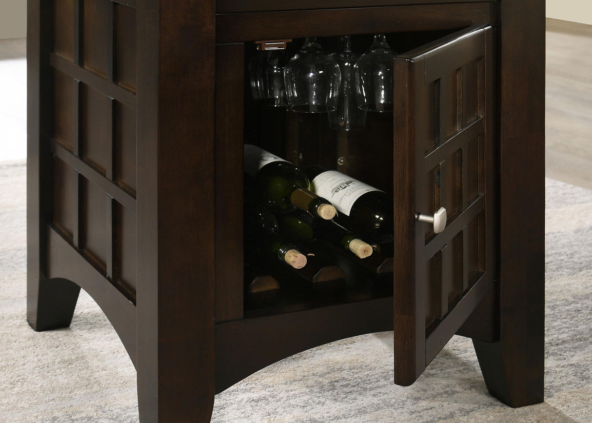 Coaster Home Furnishings - Gabriel - 9-Piece Counter Height Dining Set - Square Wood Table with Storage & 8 Upholstered Chairs - Dining Room & Kitchen - Cappuccino - 100438-S9 Coaster Fine Furniture