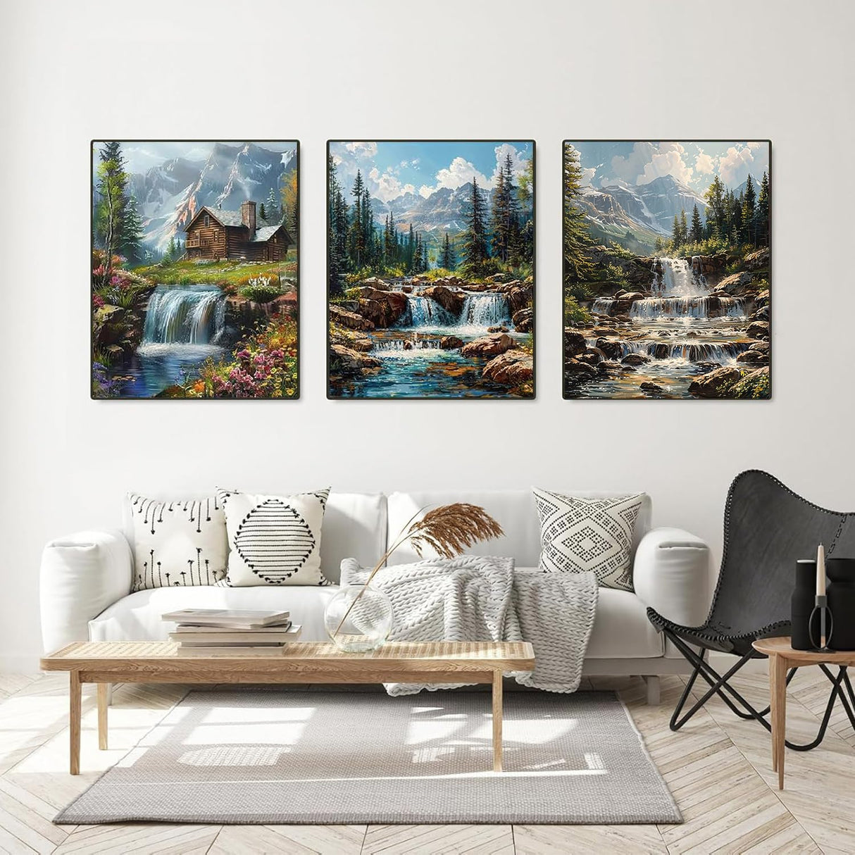 GOUOYANA 6 Packs Landscape Diamond Art Painting Kits for Adults,Landscape Diamond Painting Kits for Beginners,IY Full Rhinestone 5D Diamond dots (Gemstone Craft), Home Wall Decoration 12x16inch GOUOYANA