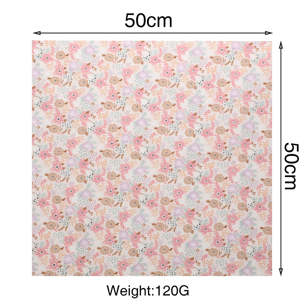 Boao 10 Pieces 20 x 20 Inch Cotton Fabric Quilting Floral Patchwork Pink Fabric Square Bundles Cotton for Sewing DIY Crafts Handmade Bags Clothing, Various Patterns Boao