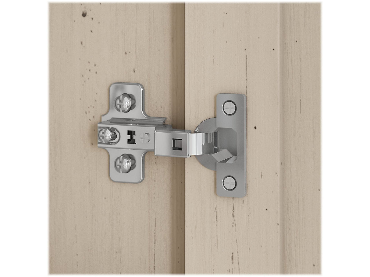 Bush Furniture Salinas 55 Inch W Corner Desk with Storage Cabinet, Antique White (SAD155AW-03) Bush Business Furniture