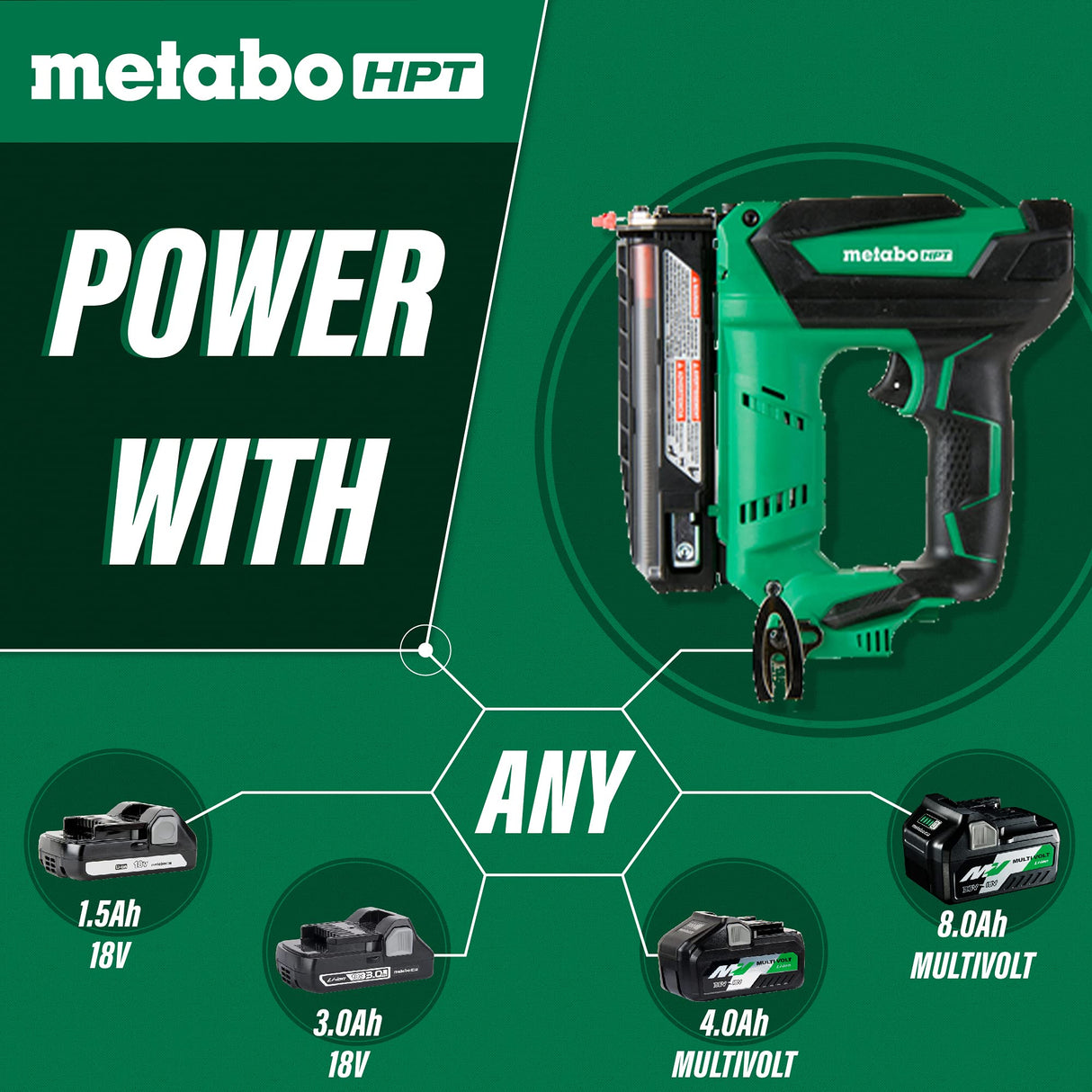 Metabo HPT NP18DSALM 18V Cordless 1-3/8 in. 23-Gauge Pin Nailer Kit (Renewed) Metabo HPT