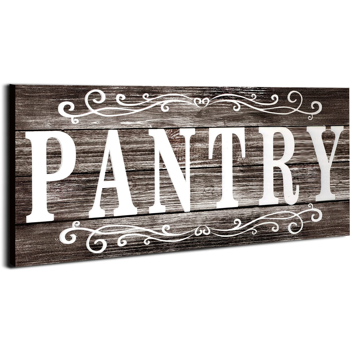 Pantry Sign Pantry Wall Decor Farmhouse Pantry Sign Wooden Rustic Pantry Sign Retro Pantry Hanging Sign Wooden Art Printed Decor for Home Pantry Room Holiday Decoration, 16 x 6 Inches (Gray) Jetec