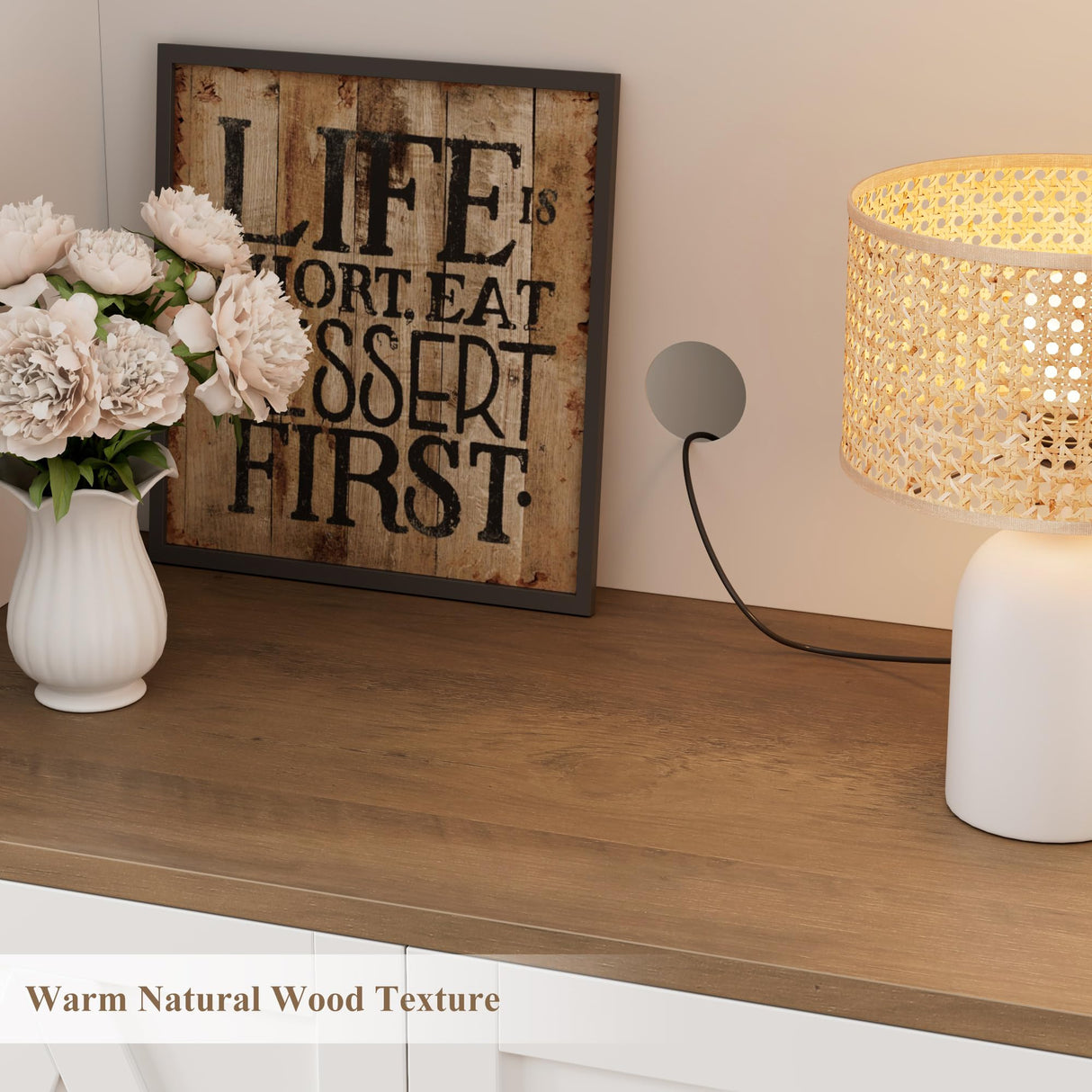 HOSTACK 71" Tall Pantry Cabinet, 55" Wide Kitchen Pantry Storage Cabinet, Large Kitchen Hutch with 2 Microwave Stands, Farmhouse Coffee Bar Station with Doors and Shelves for Dining Room, White HOSTACK