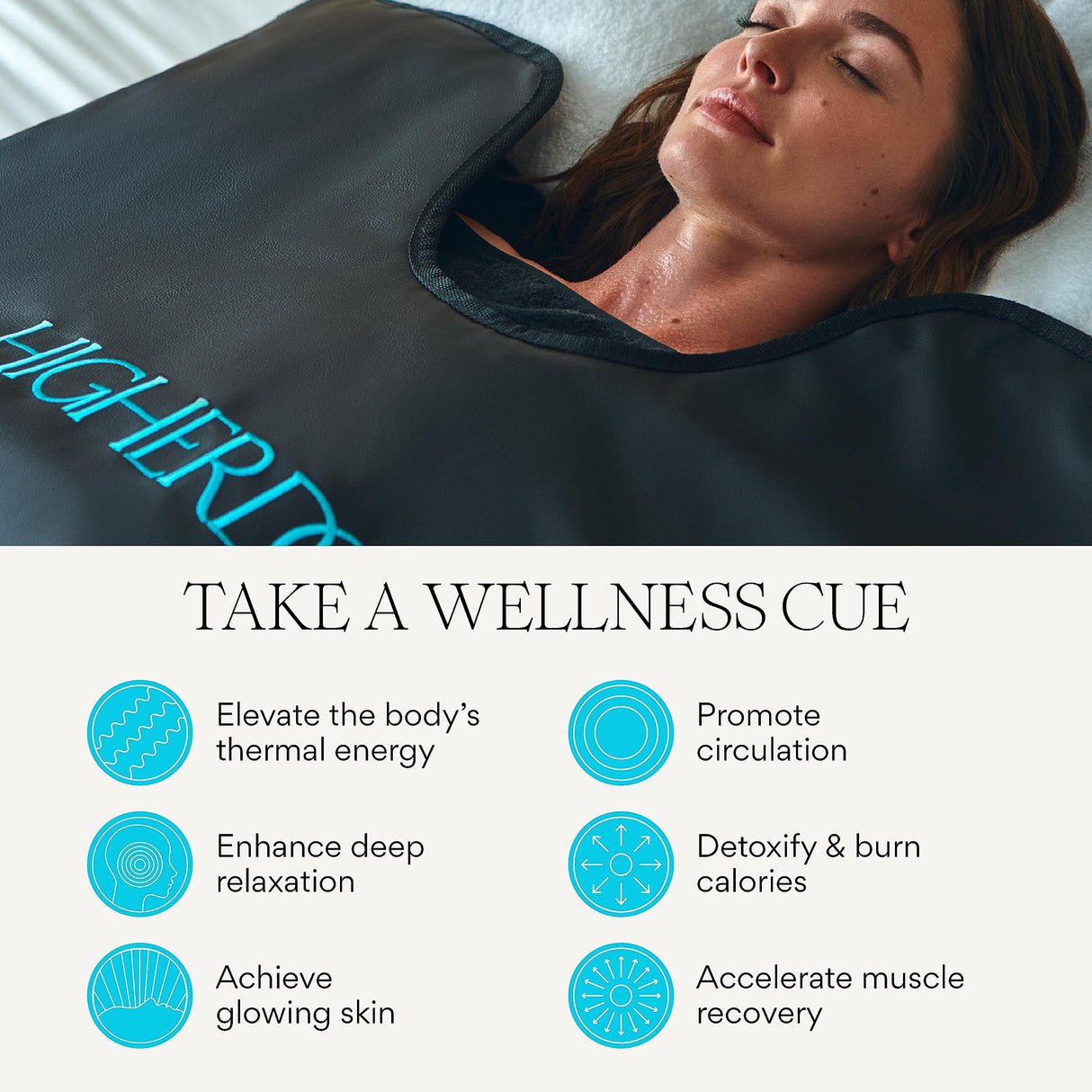 HigherDOSE Infrared Sauna Blanket - Personal Sauna to Relax & Detox Your Body and Mind - Portable Sauna Blanket for Home Sauna Therapy - Plush Thermal Blanket with Far Infrared Heat HigherDOSE