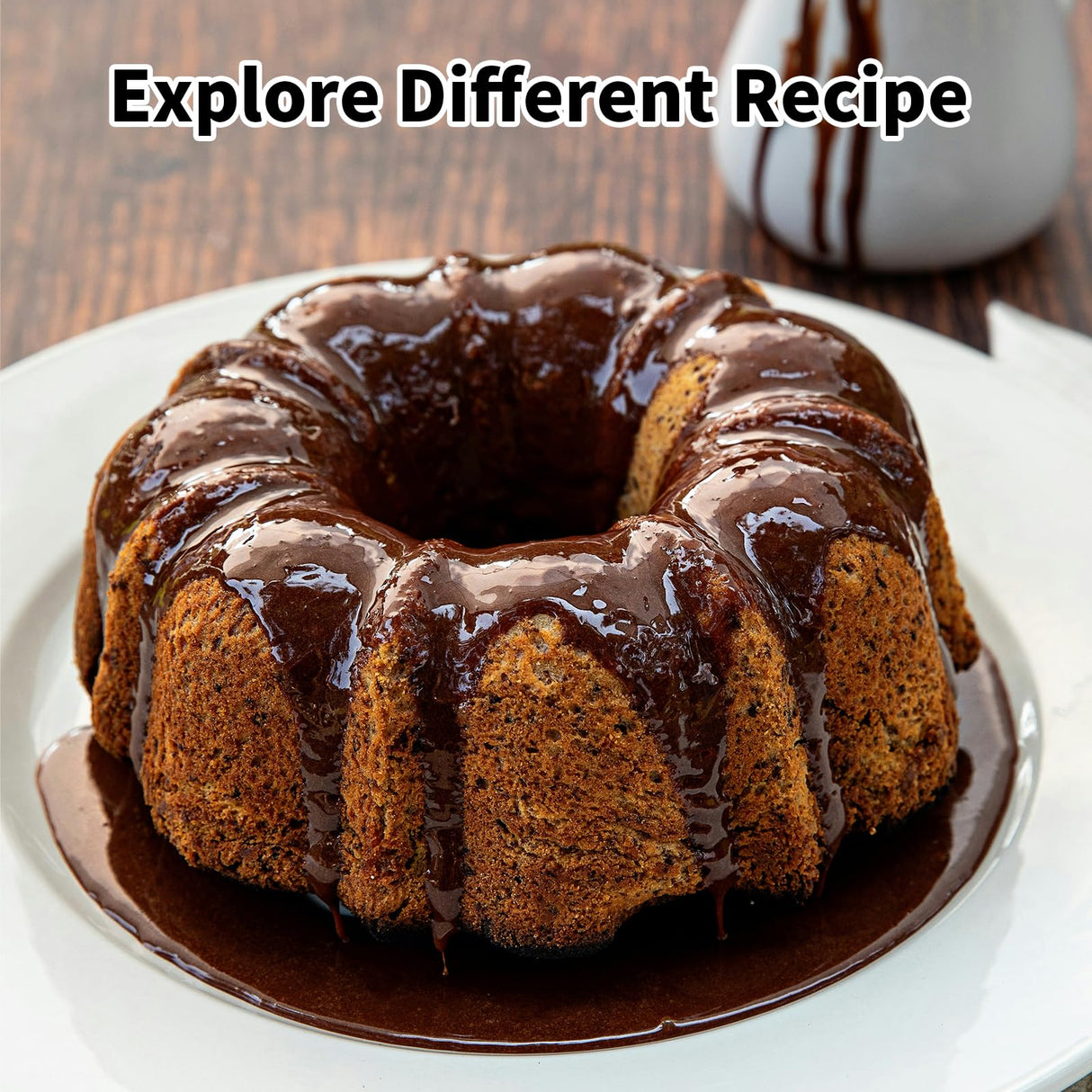 Novery 9.5" Non-stick Cake Pan, Heavy Duty Carbon Steel Fluted Tube Round Baking Pan,Buntz Pound Cake Pan Mold,Tube Bakeware,Baking Mold for Jello,Gelatin,Chocoflan,Flan Novery