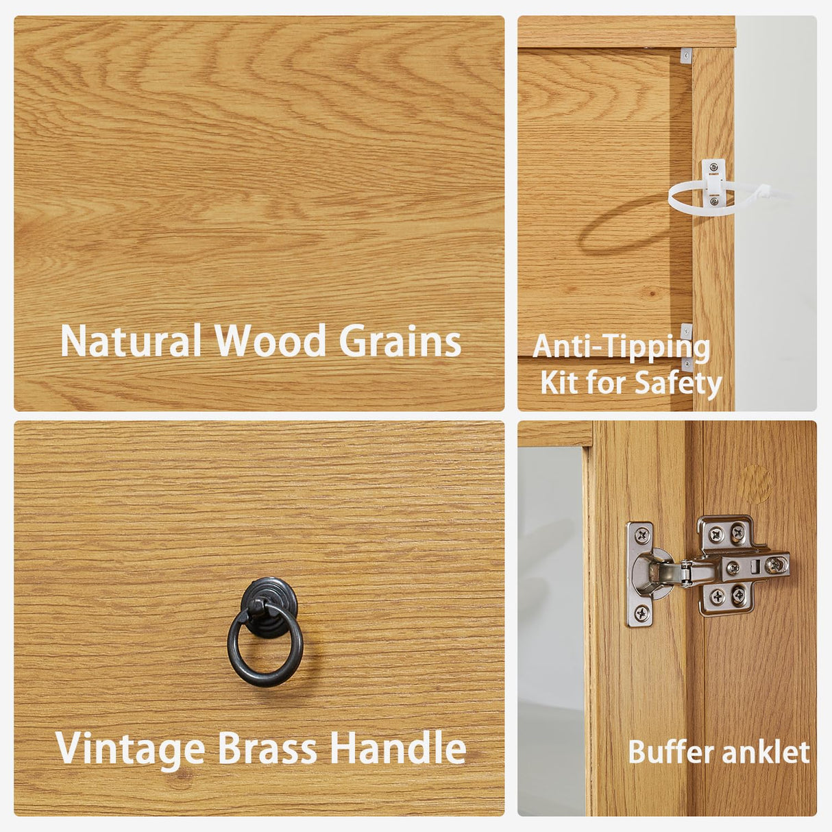 MECHYIN Arched Cabinet, 71" Tall Modern Storage Cabinet, Arched Kitchen Pantry Cabinet, Arched Bookshelf with Doors and Drawer, Wooden Storage Cabinet for Living Room, Kitchen, Dining Room (Natrual) MECHYIN