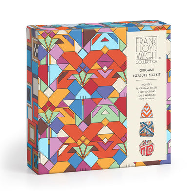 Galison Frank Lloyd Wright – Origami Kit Featuring Famous Geometric Design Prints with 78 Sheets and Instructions For Three Box Designs