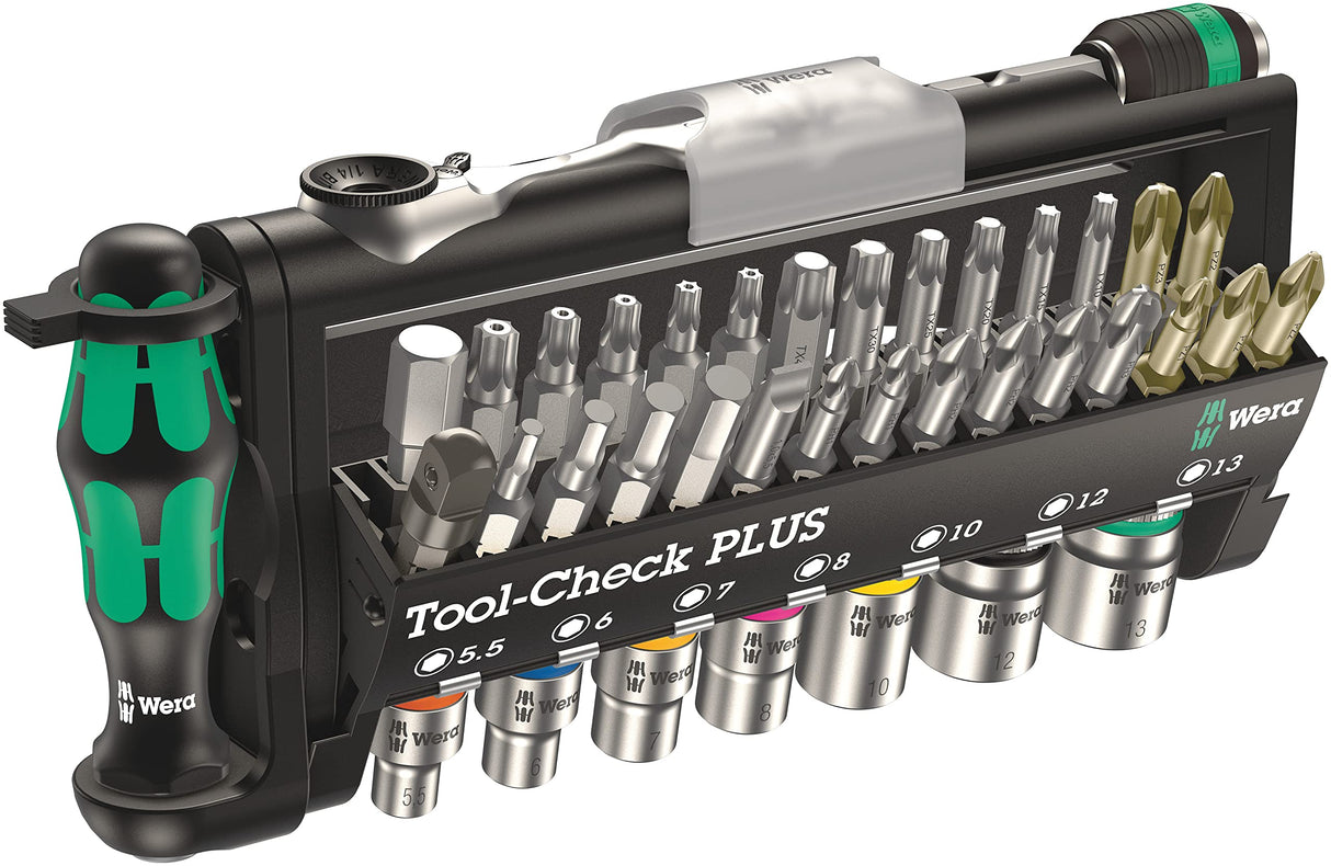 Wera 056490 Tool-Check Plus Bit Ratchet Set with Sockets - Metric Wera