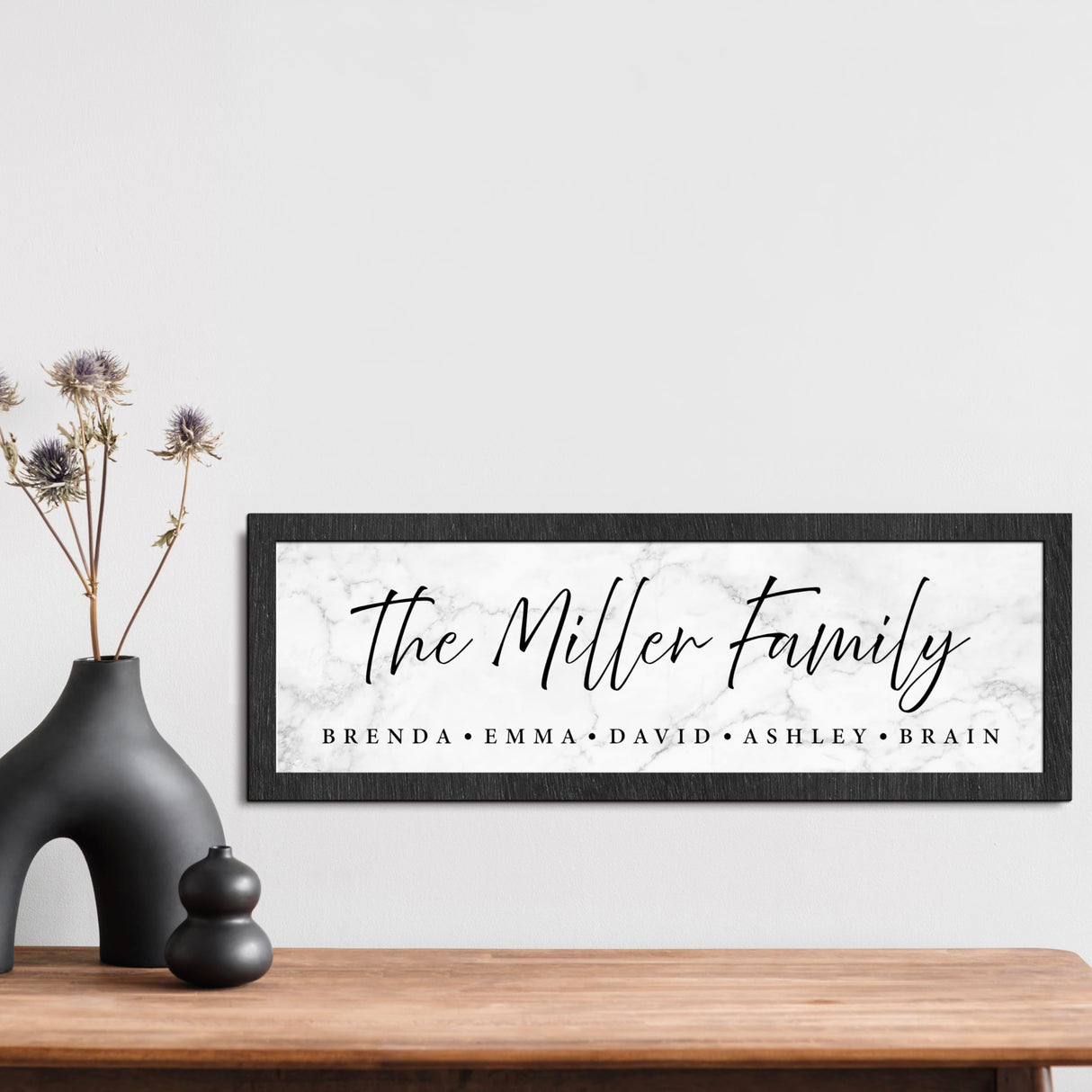 Wedding Sign Personalized, Custom Wood Sign for Couples, Family w/Names and Date, Customized Wooden Sign Engagement Gifts, Personalized Framed Family Name Sign for Home Decor Wall, D8 Customization Mill