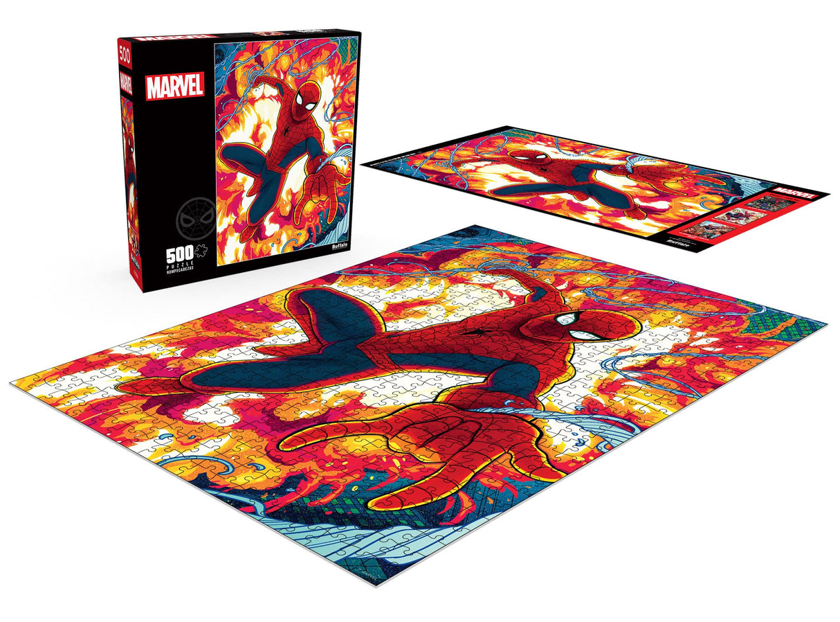 Buffalo Games - Marvel -Tales Featuring Spider-Man - 500 Piece Jigsaw Puzzle for Adults -Challenging Puzzle Perfect for Game Nights - Finished Size is 21.25 x 15.00 Buffalo Games