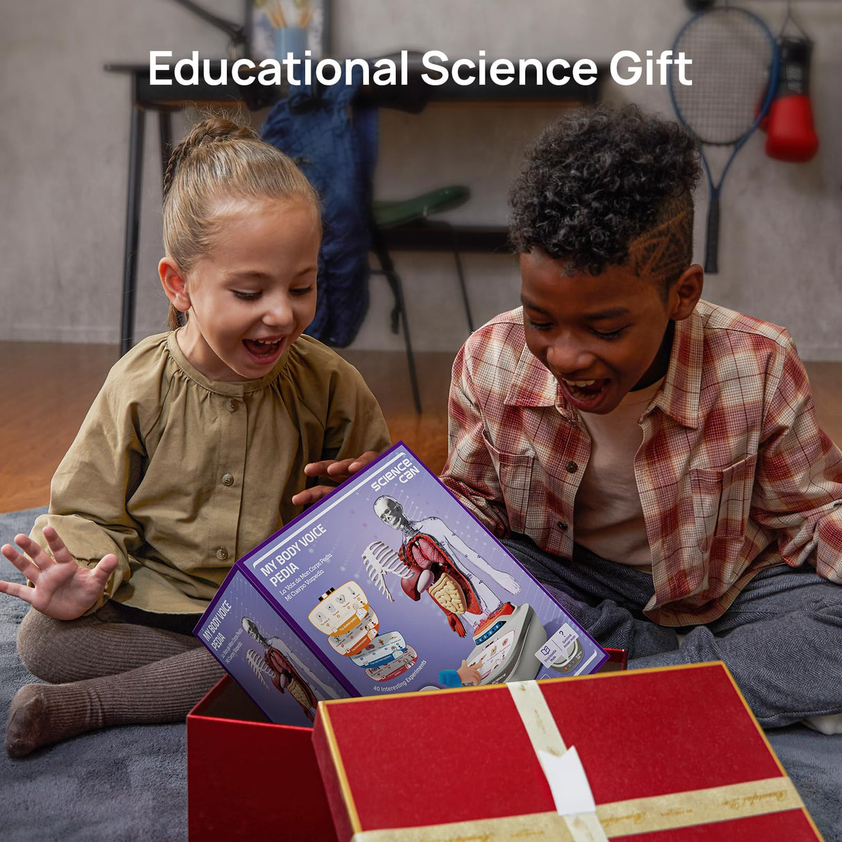 Science Can Human Body Model for Kids, Interactive Human Anatomy Talking Model - 11 Inch Realistic Anatomical Assembly Kit 15PCS Removable Parts and Guide STEM Educational Toys for Kids Aged 6+ Gifts Science Can