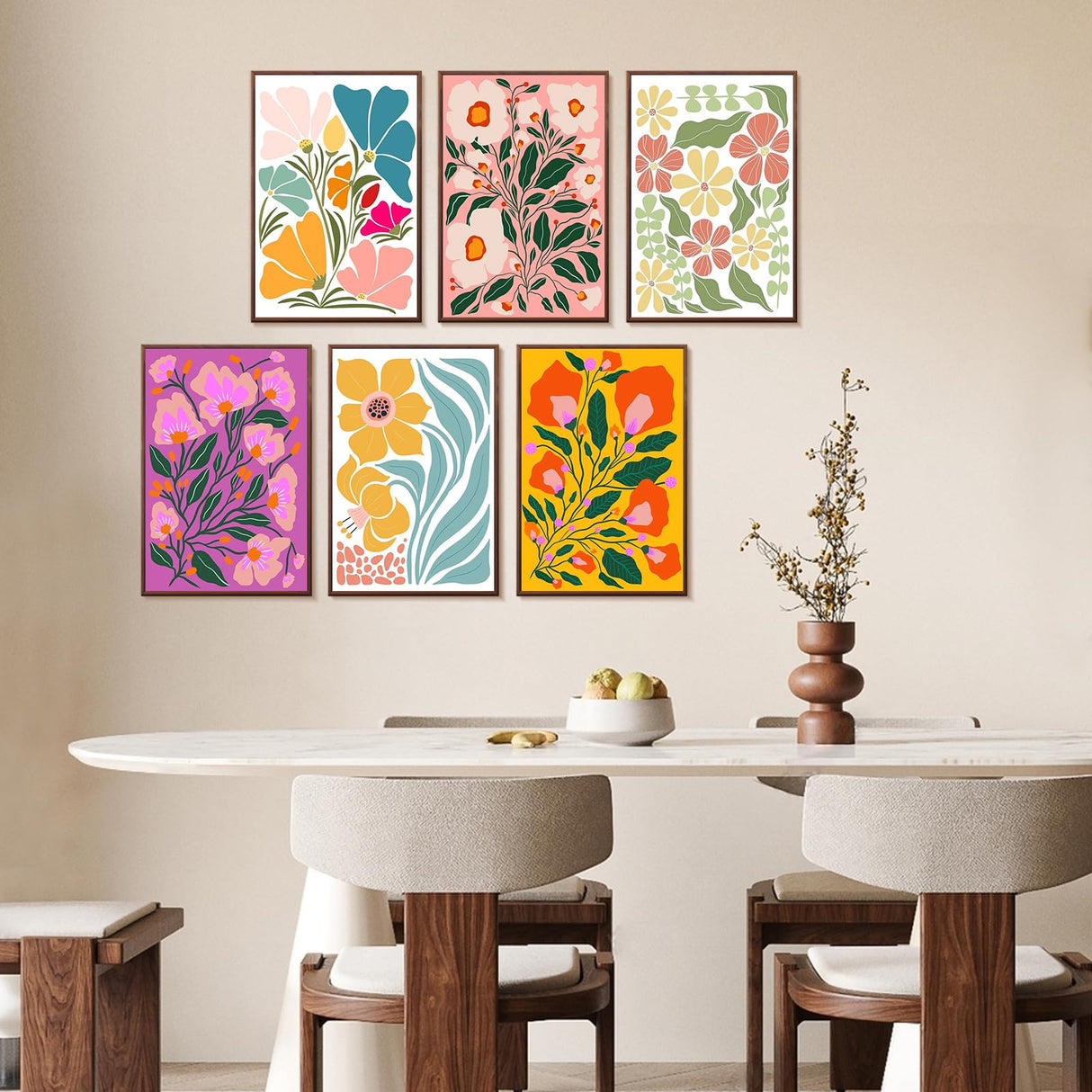 Yezavesu 6 Pack Paint by Numbers Kit for Adults Beginner 8x12 Inch, Flowers Adult Paint by Number Kits on Canvas Without Frame, DIY Acrylic Easy Flower Painting by Numbers for Home Wall Decor Gift Yezavesu