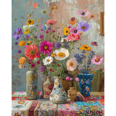 PRASIO Paint by Numbers Kit for Adults Beginner, Flowers Adult Paint by Number Kits on Canvas, DIY Acrylic Watercolor Oil Paint by Number for Adults for Home Decor Gift 16x20 Inch