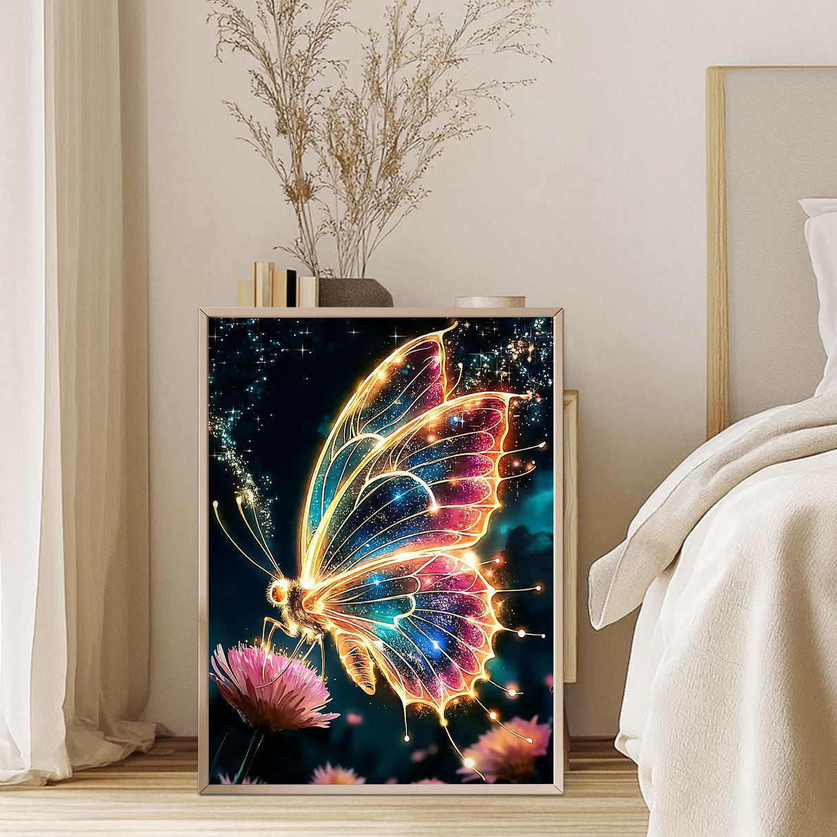 Butterfly Diamond Art Kits for Adults, 5D Butterfly Diamond Painting Kits for Beginner, DIY Aniamal Gem Art Dots for Adults, Perfect for Home Wall Decor 12x16 Inch GEEHEIY