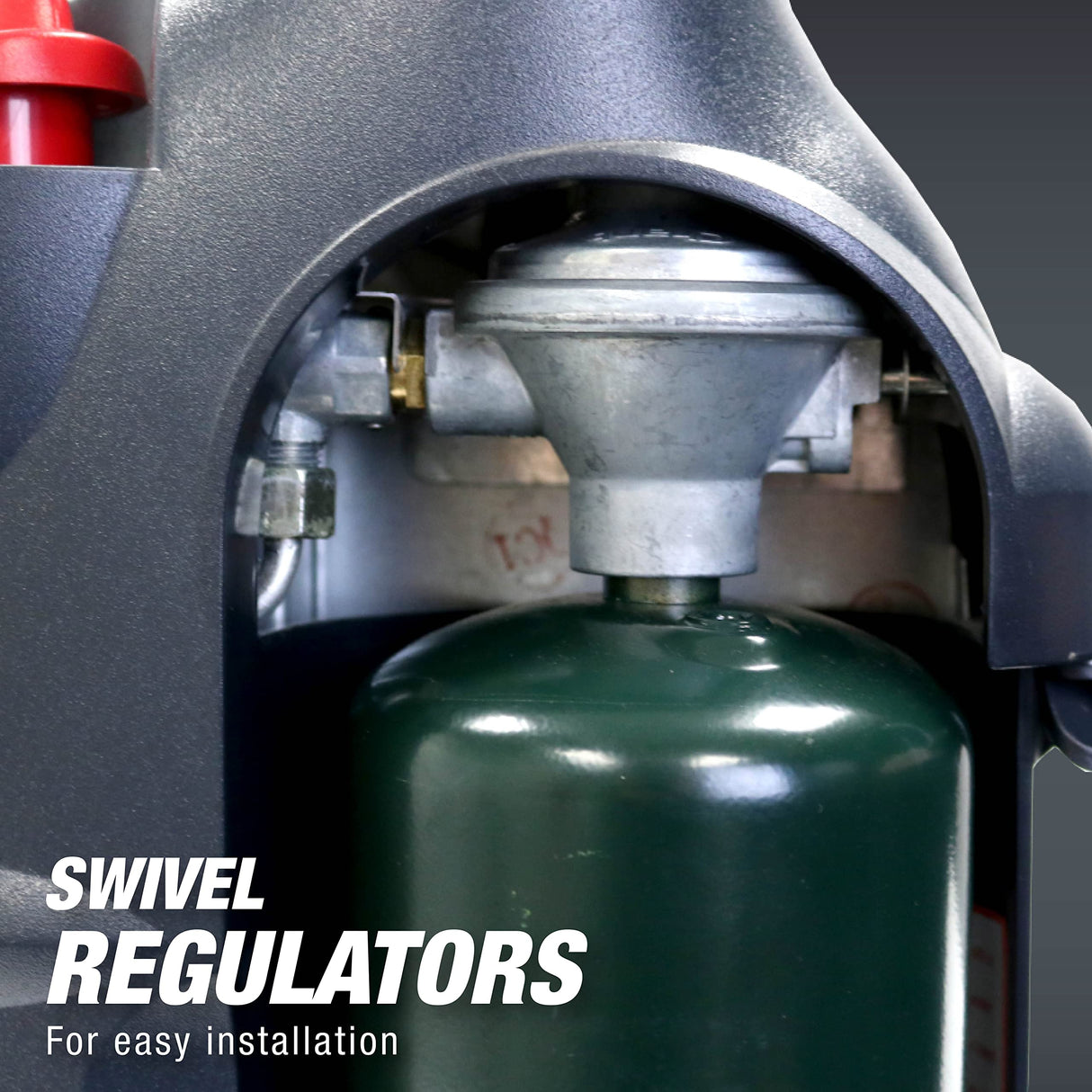 Mr Heater 4000 to 18000 BTU 3 Setting Portable LP Gas Heater Unit with Dual Tank Connection for Indoor and Outdoor Use, Black/Red Mr. Heater