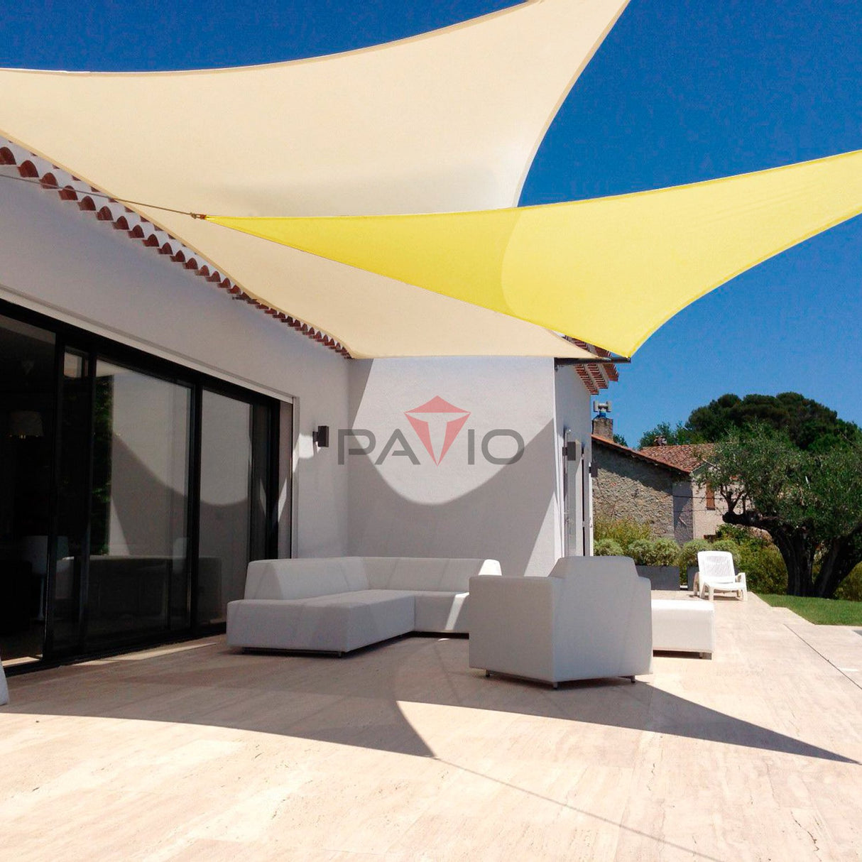 Patio Paradise 5' x 15' Sun Shade Sail Rectangle Canopy Patio Cover Sunlight Block Awning Heavy Duty Commercial Grade for Backyard Lawn Garden Outdoor Activities, Beige Patio