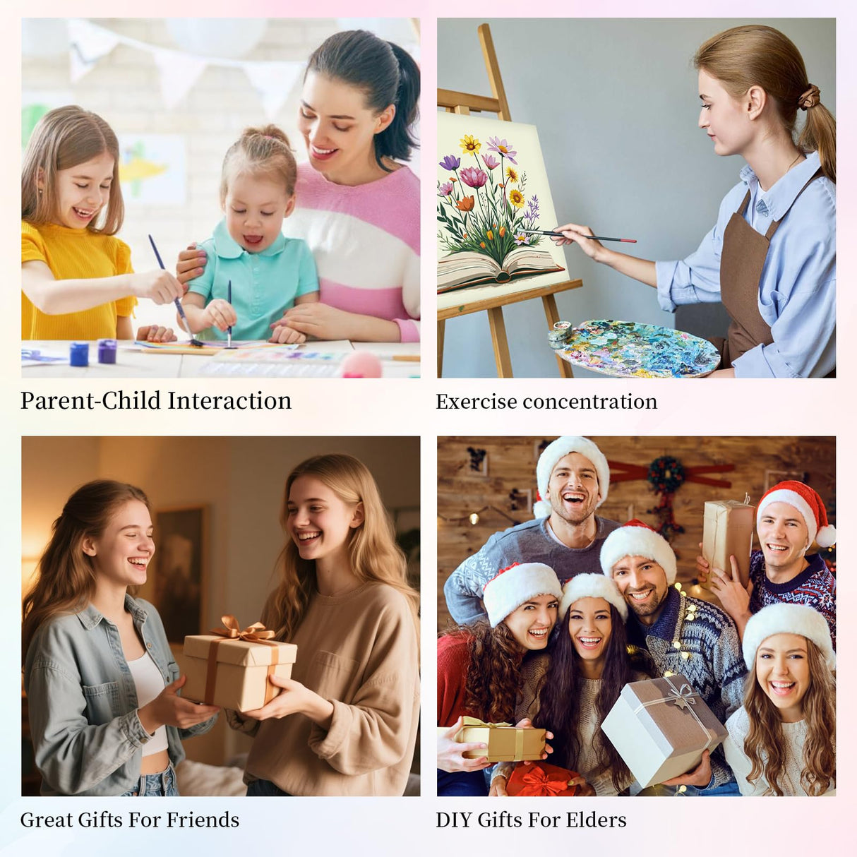 Framed Paint by Numbers Kit for Adults Beginner & Kids Ages 10-13, Books Easy Paint by Numbers with Frame, Flowers Acrylic Adult Painting by Number Kits on Canvas Framed for Gift Decor 10 x 10 Inch Camocin