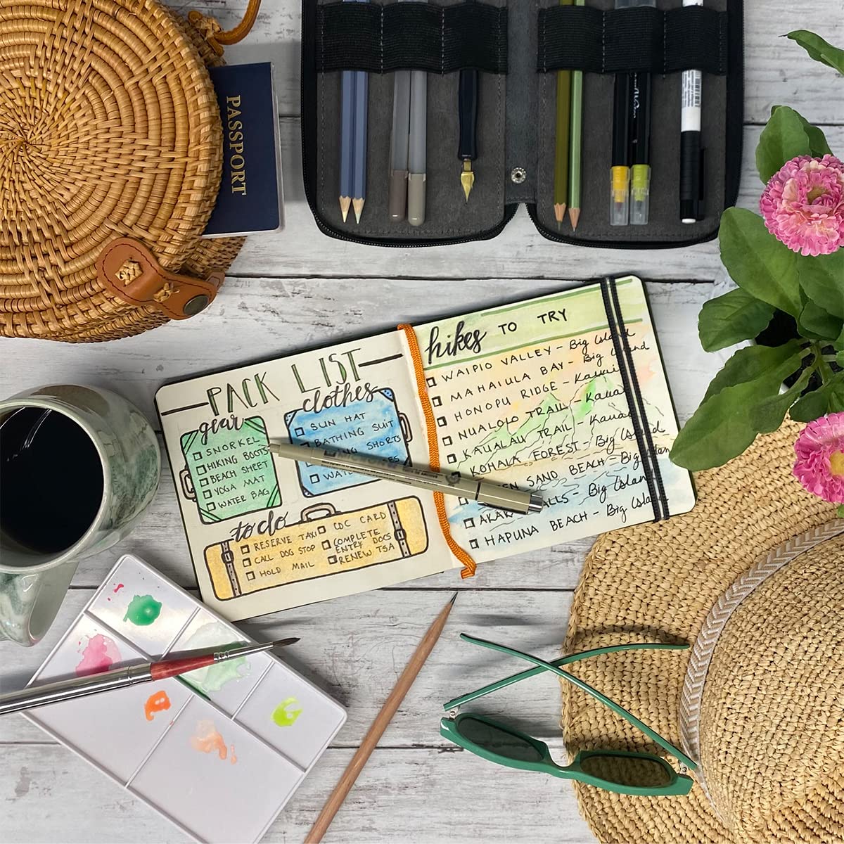 Speedball Art Products Travelogue Drawing Book, Square 5-1/2 x 5-1/2, Ultramarine Blue Artist Journal Speedball