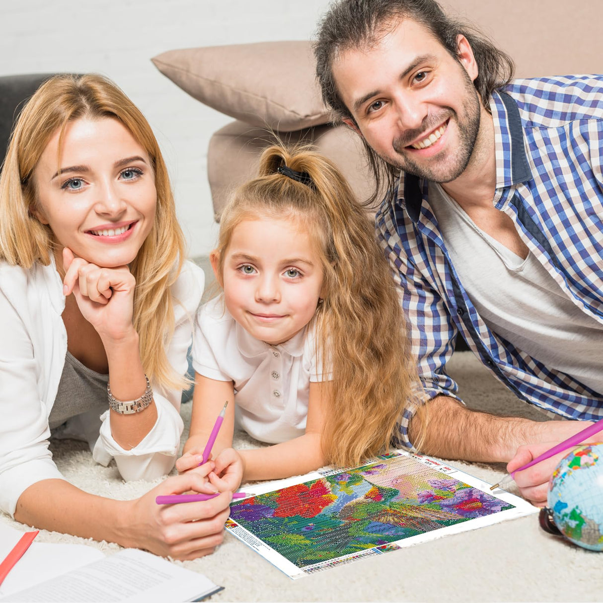 DPHERO Hummingbird Diamond Painting Kits for Beginners Adults,5D DIY Colourful Flowers Diamond Art Kits,Round Full Drill Diamond Painting Art,DIY Painting by Numbers Diamond Art Painting 12x16 inch DPHERO