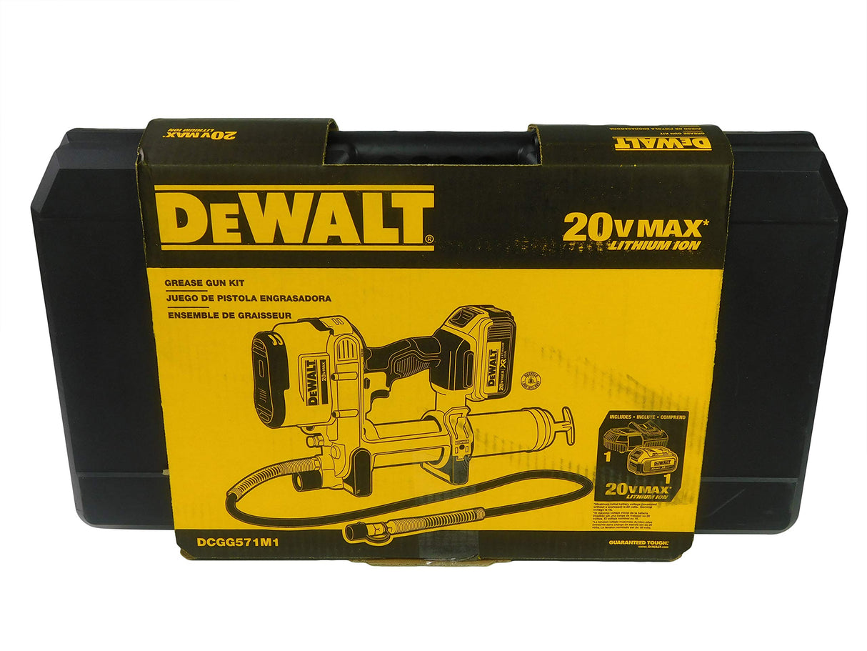 DEWALT DCGG571M1 20 Volt Max Lithium Ion Grease Gun Kit DEWALT