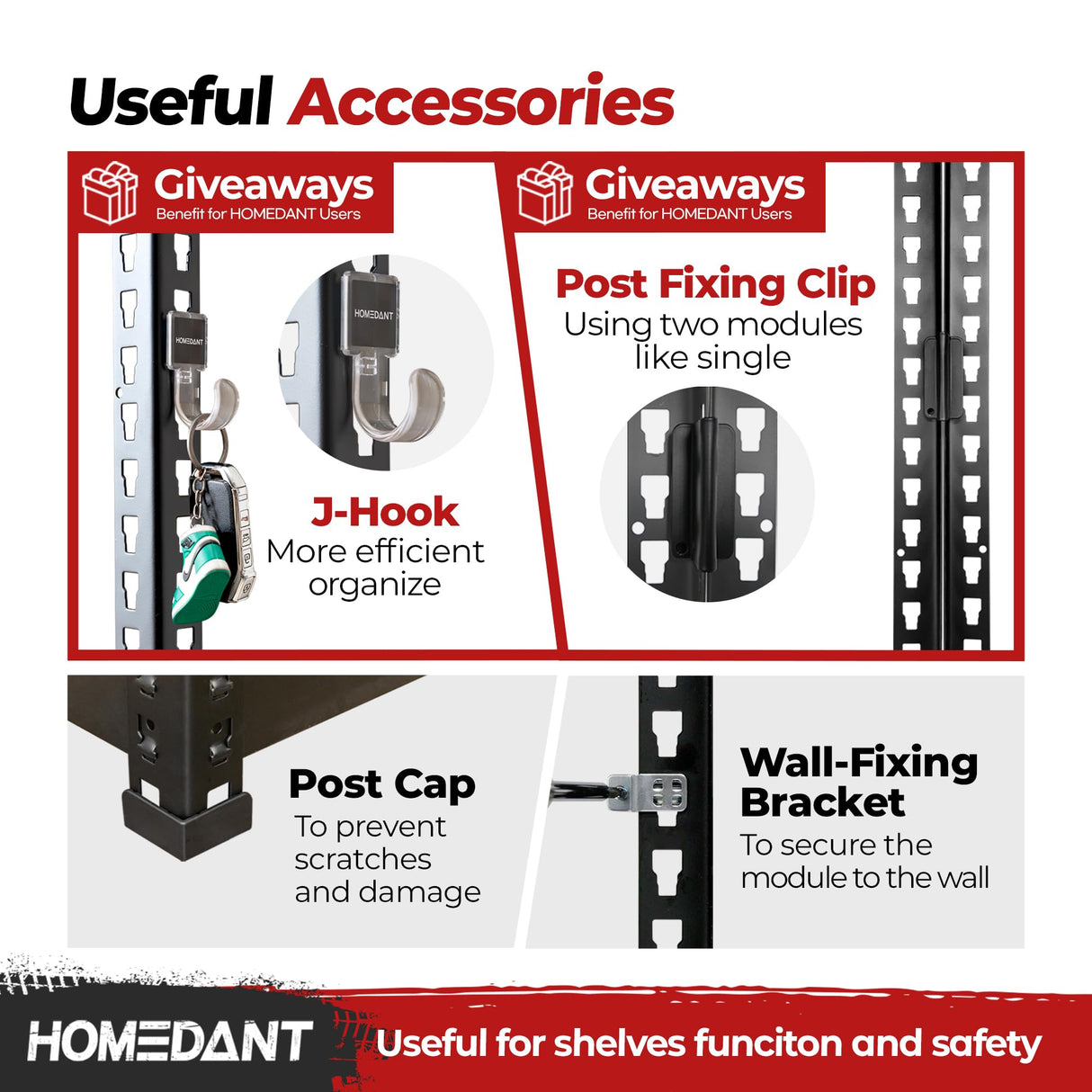 HOMEDANT 5 Tier Laminated Boltless Heavy Duty Garage Storage Adjustable Wide Size Metal Shelving Unit Utility Rack Shelves Organization Multipurpose Shelf Shed Warehouse 47.7"W x 24.1"D x 71.3"H 2Pack HOMEDANT
