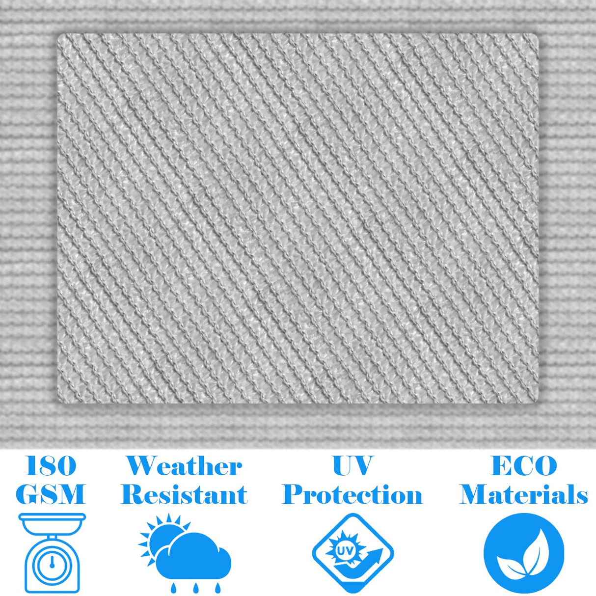 AwnPro Rectangle Shade Sail 14' x 18' Canopy to Block Sunlight for Outdoor Patio Garden Patio Deck Pergola (Light Gray) AwnPro