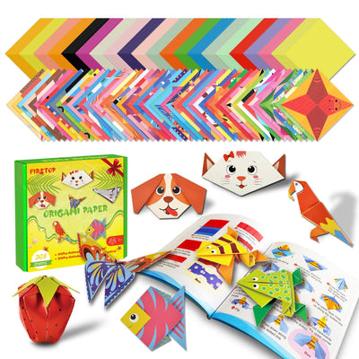 308 Sheets Origami Paper Kit, 5.5inch Craft Origami Set for Kids Ages 5-12, with 54 Patterns & Guiding Book for Beginners, Art Projects for Children Adult, Birthday Christmas Gifts for Boys&Girls