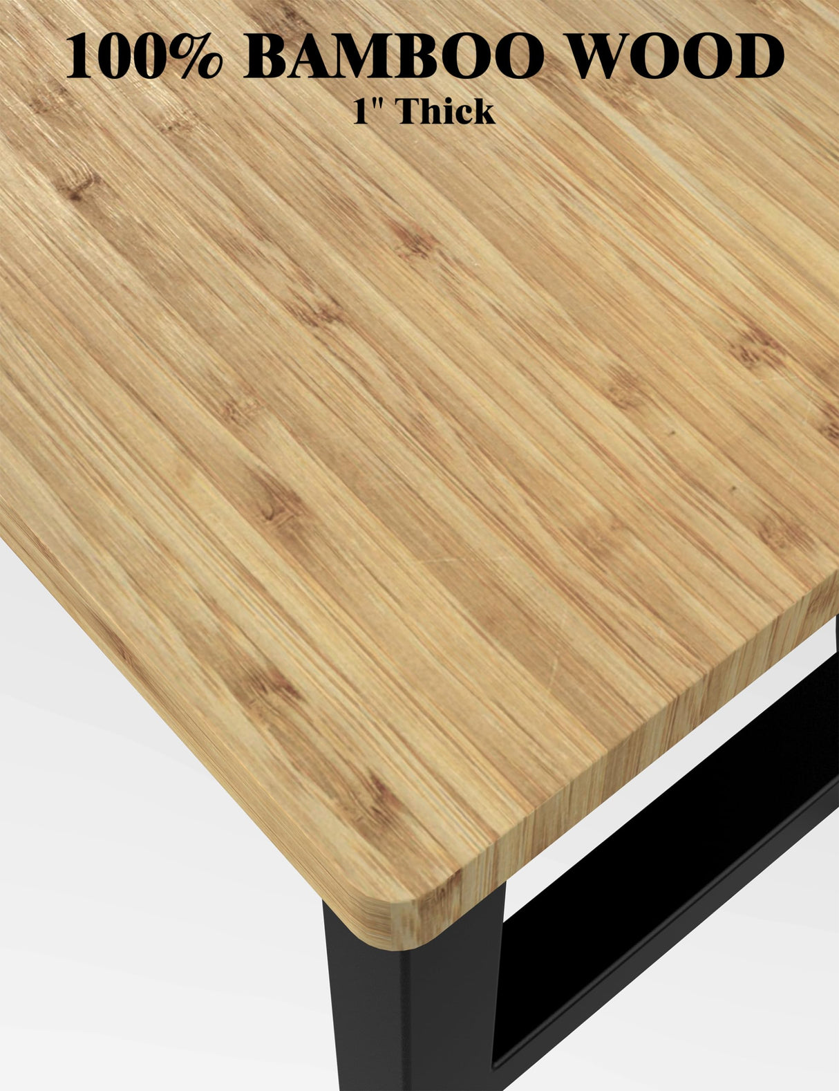 GarveeTech Adjustable Height Workbench, 48" Rubber Wood Top Heavy Duty Work Bench with Power Outlets, 2200 LBS Load Capacity Hardwood Work Bench Table for Workshop, Garage, Office, Home GarveeTech