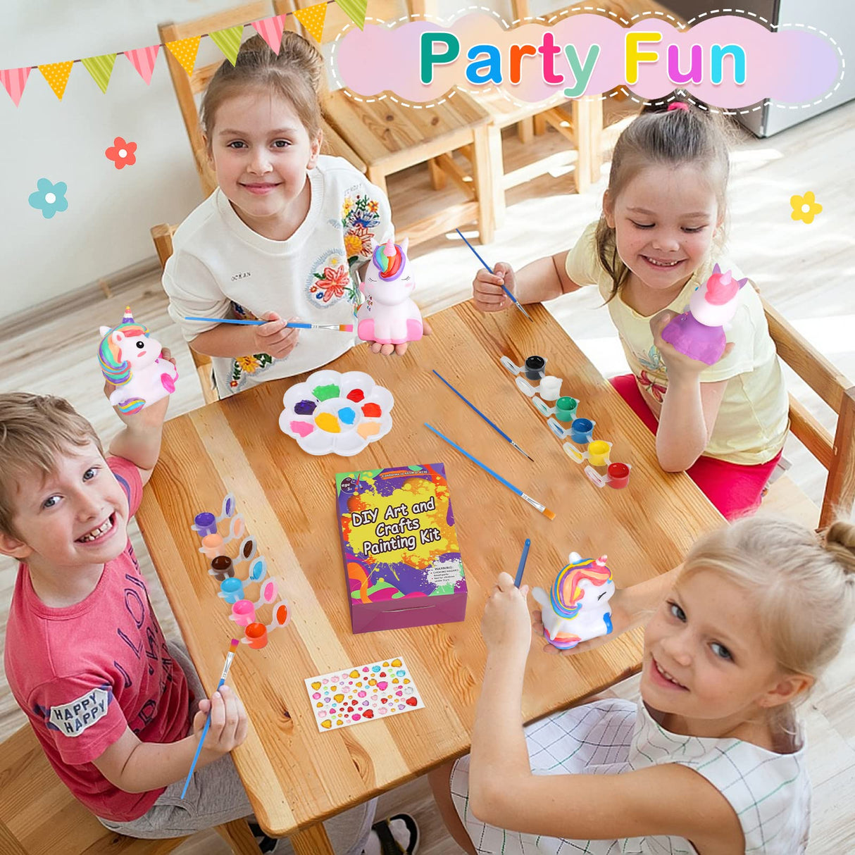 dededa Paint Your Own Unicorn Night Light Art Kit, Arts and Crafts for Kids Ages 4-8,Unicorns Gifts for Girls Painting Kit Unicorn Toys for Kids 4 5 6 7 8 9 10 11 12+ (1Pc) dededa