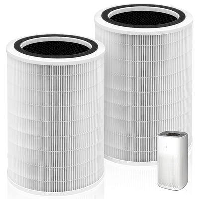 12010 HEPA Replacement Filter for Clorox Large Room Air Purifier 11010 & 11011,3-in-1 H13 True HEPA with Activated Carbon Filter,2 Pack