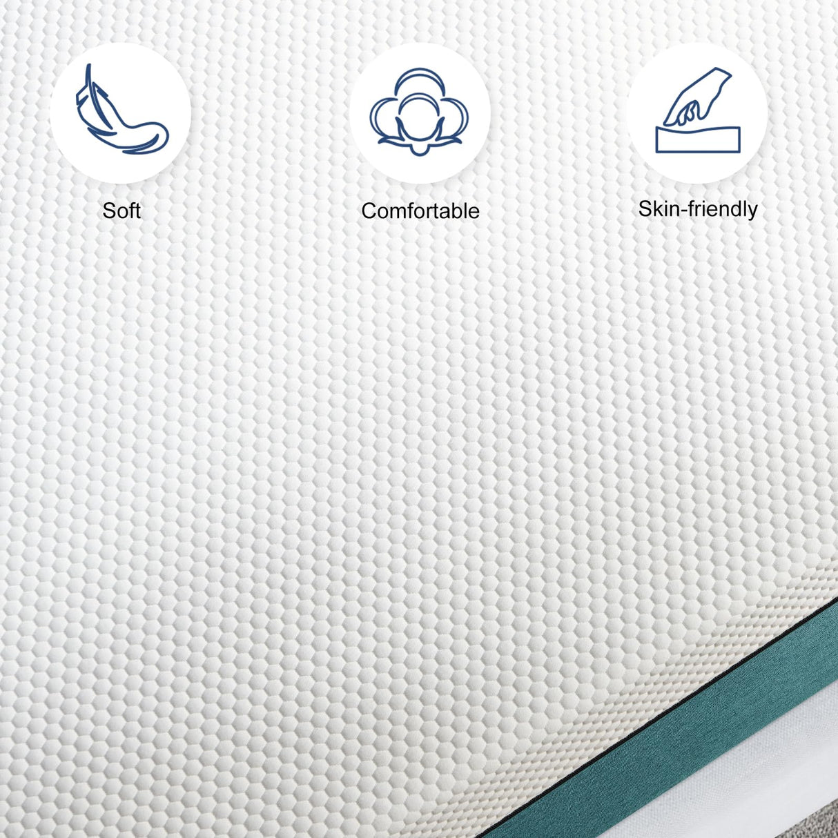 Lukace Twin Mattress,8 Inches Twin Size Memory Foam Mattress in a Box with Pressure Relief Sleep,No Fiberglass,Blue,39" X 75" X 8" Lukace