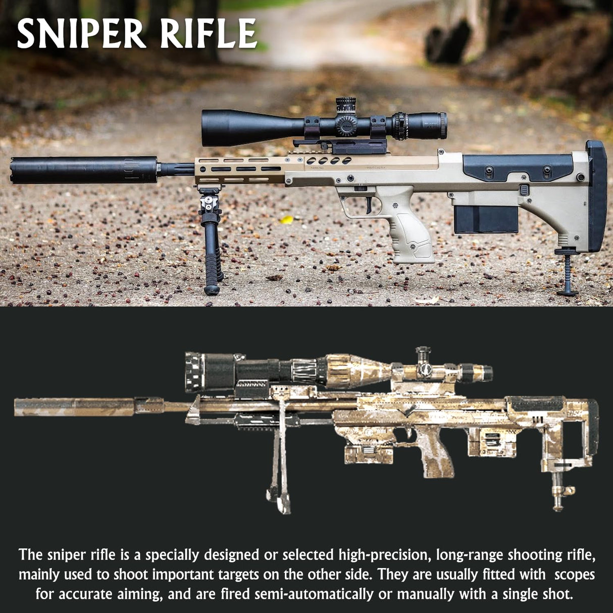 Microworld 3D Metal Puzzle, Mechanical Sniper Rifle Metal Model Kits, Brain Teaser DIY Challenge 3D Puzzle for Adult Art Craft Microworld